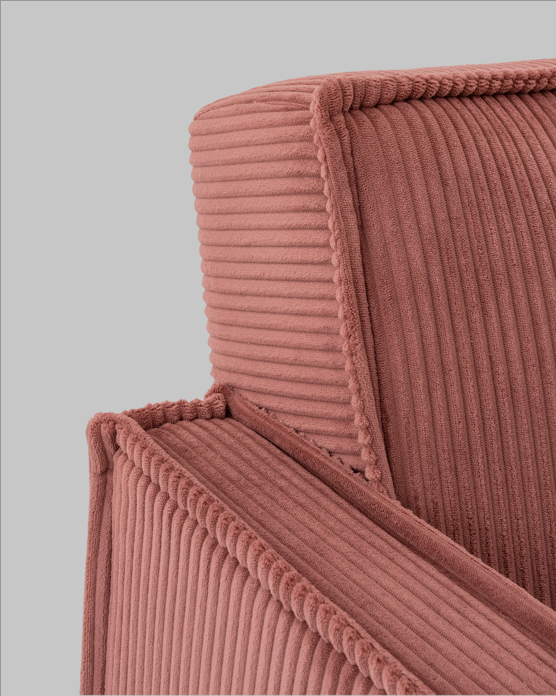 Диван прямой Кассель велюр рельефный коралловый — изображение 8