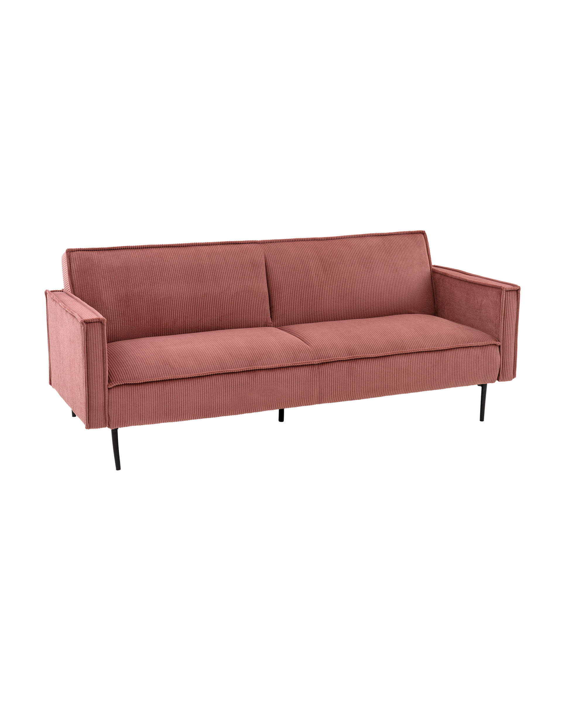 Диван прямой Кассель велюр рельефный коралловый