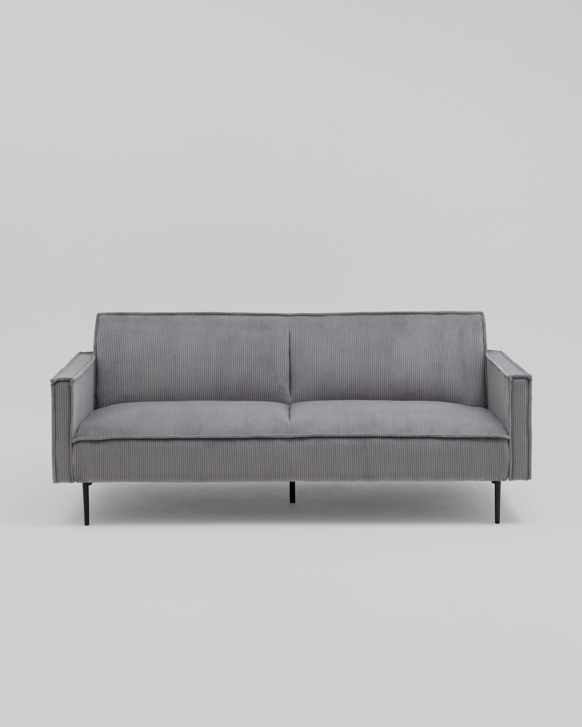 Диван прямой Кассель велюр рельефный светло-серый — изображение 3