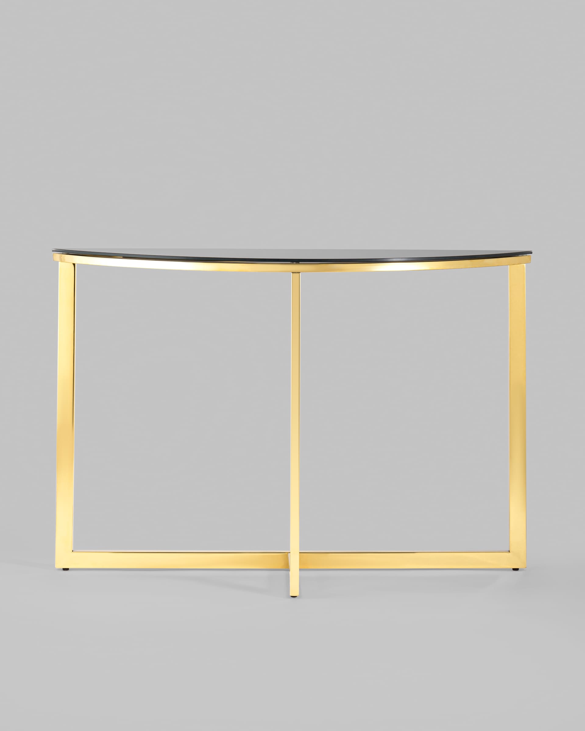 Консоль полукруглая АЛЬБА 115*30 золото стекло черное — изображение 8