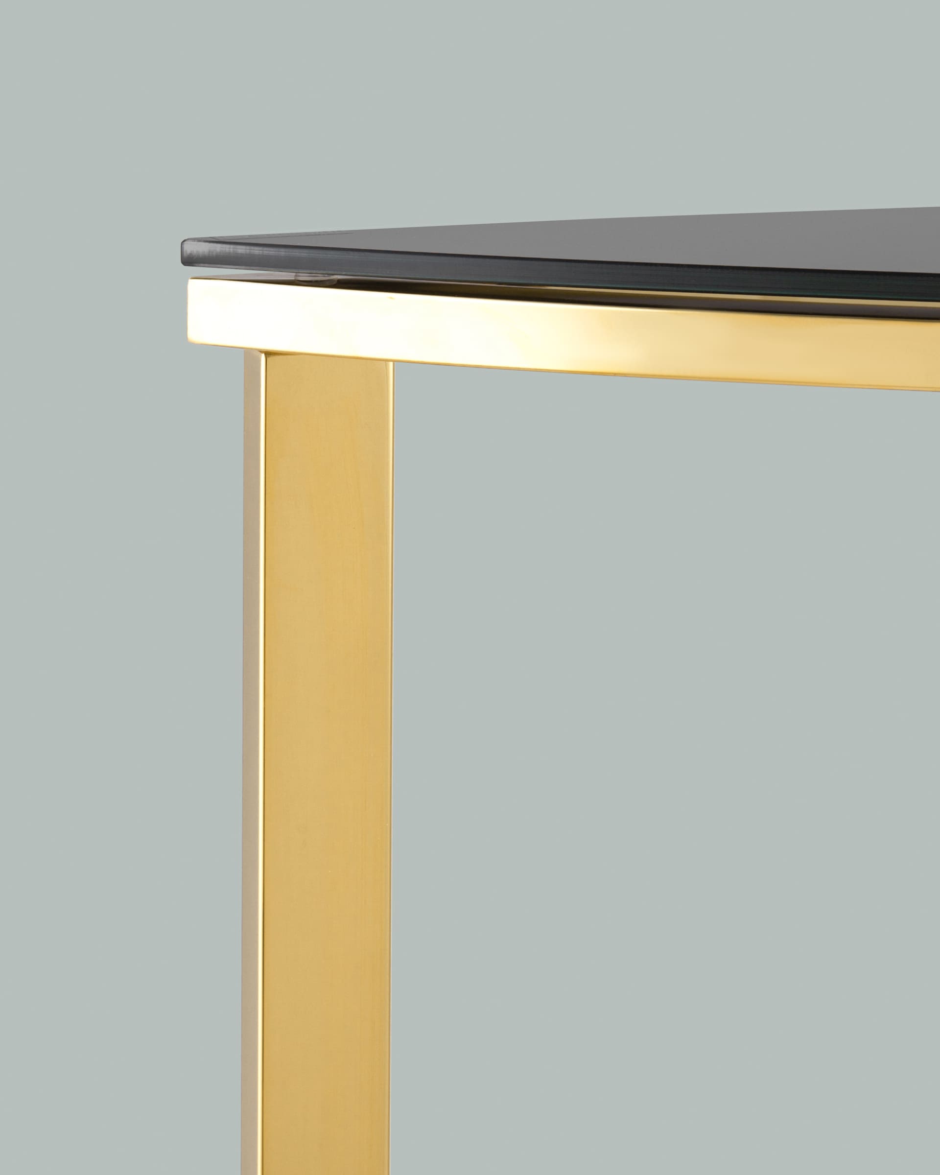 Консоль полукруглая АЛЬБА 115*30 золото стекло черное — изображение 9