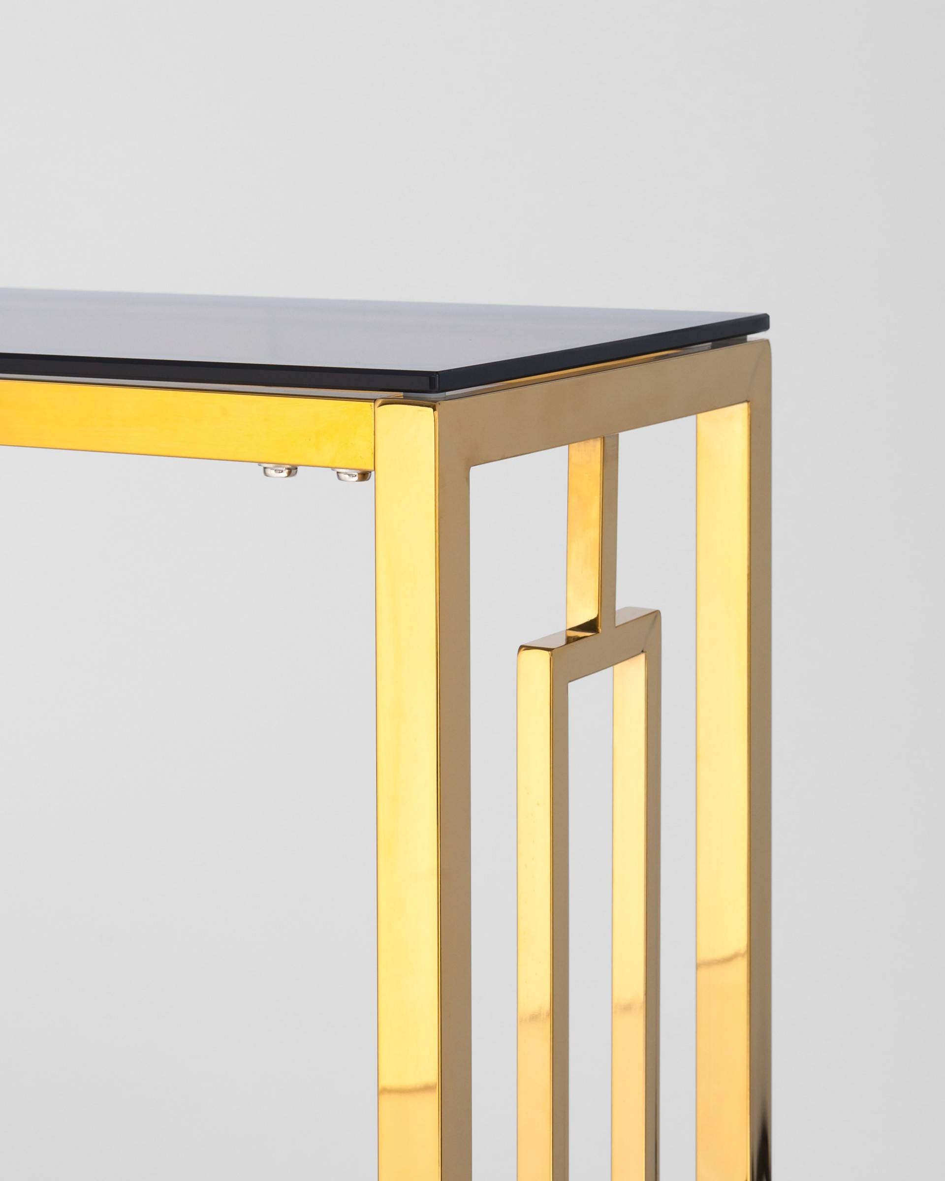 Консоль БРУКЛИН 115*30 золото стекло smoke — изображение 7