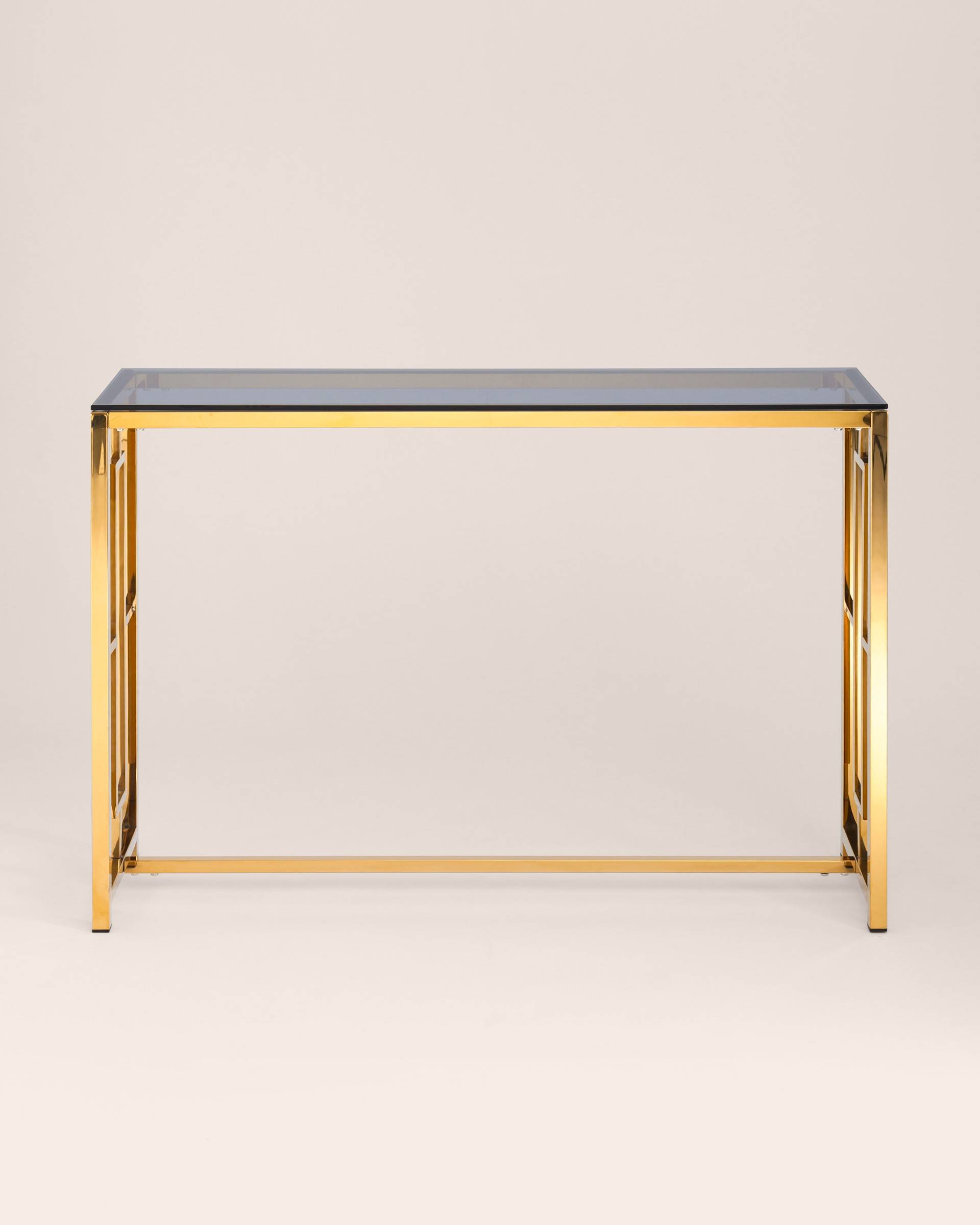 Консоль БРУКЛИН 115*30 золото стекло smoke — изображение 5