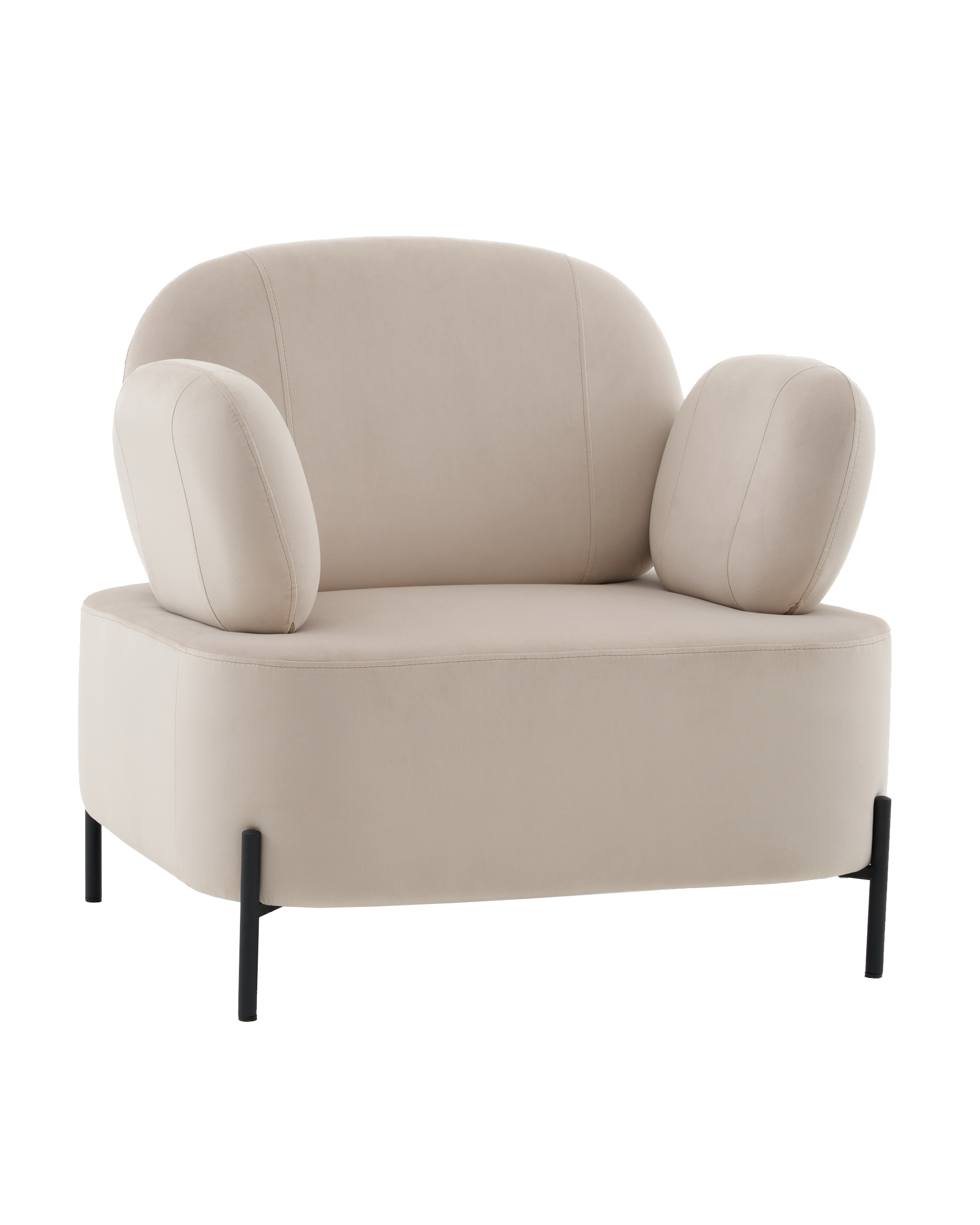 Кресло Кэнди велюр бежевый