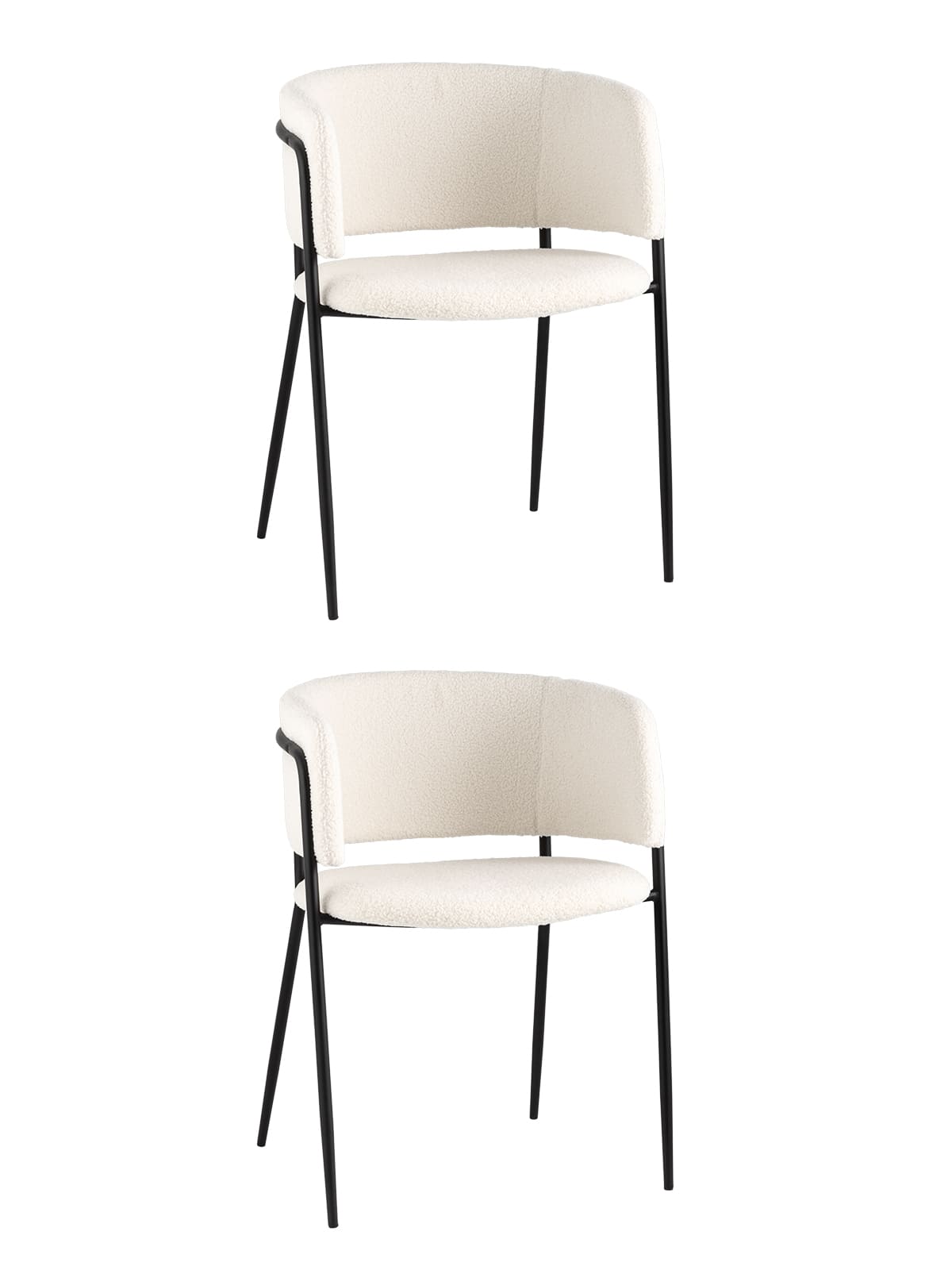 Стул Нэлли ткань букле белый 2 шт.