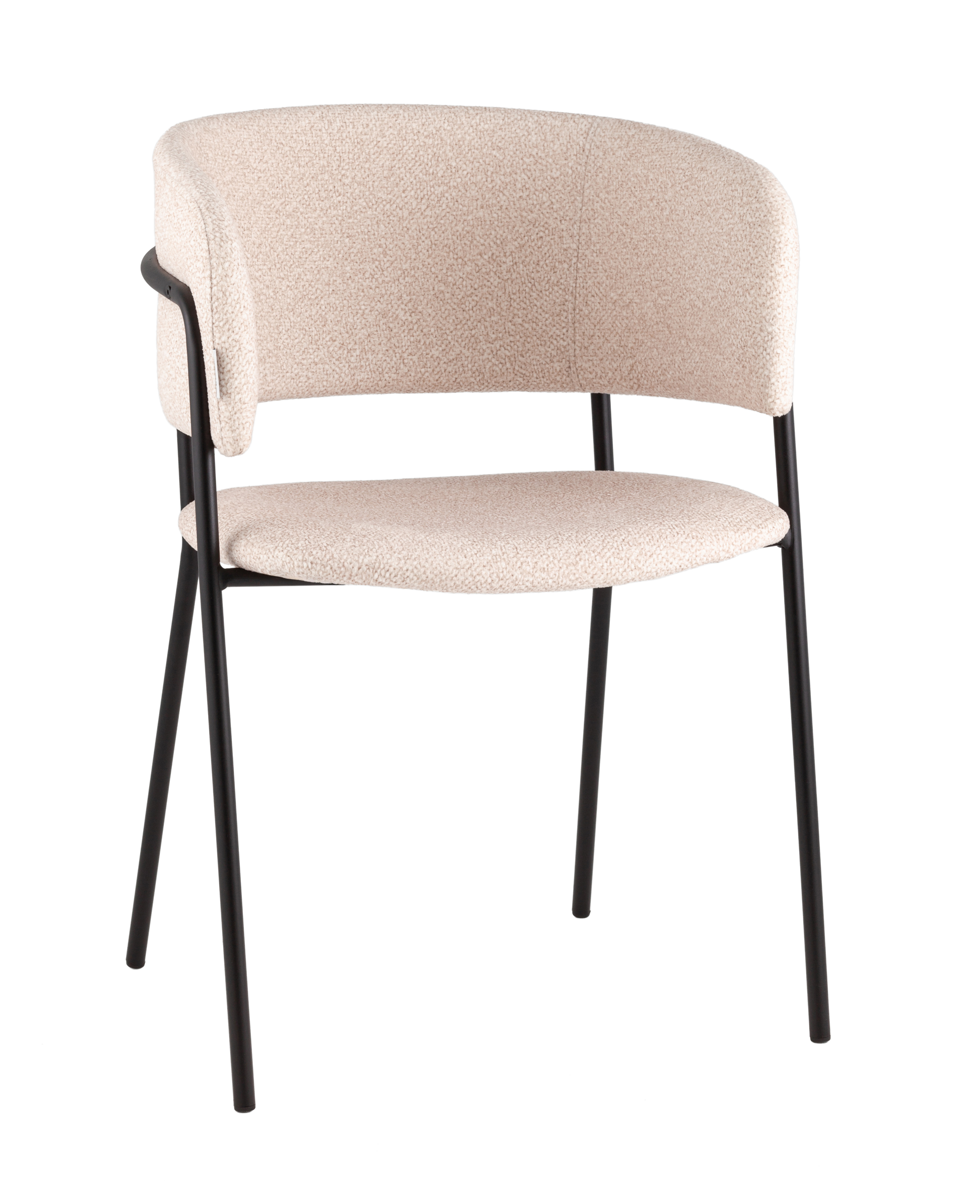 Кресло Нэлли New буклированный велюр бежевый