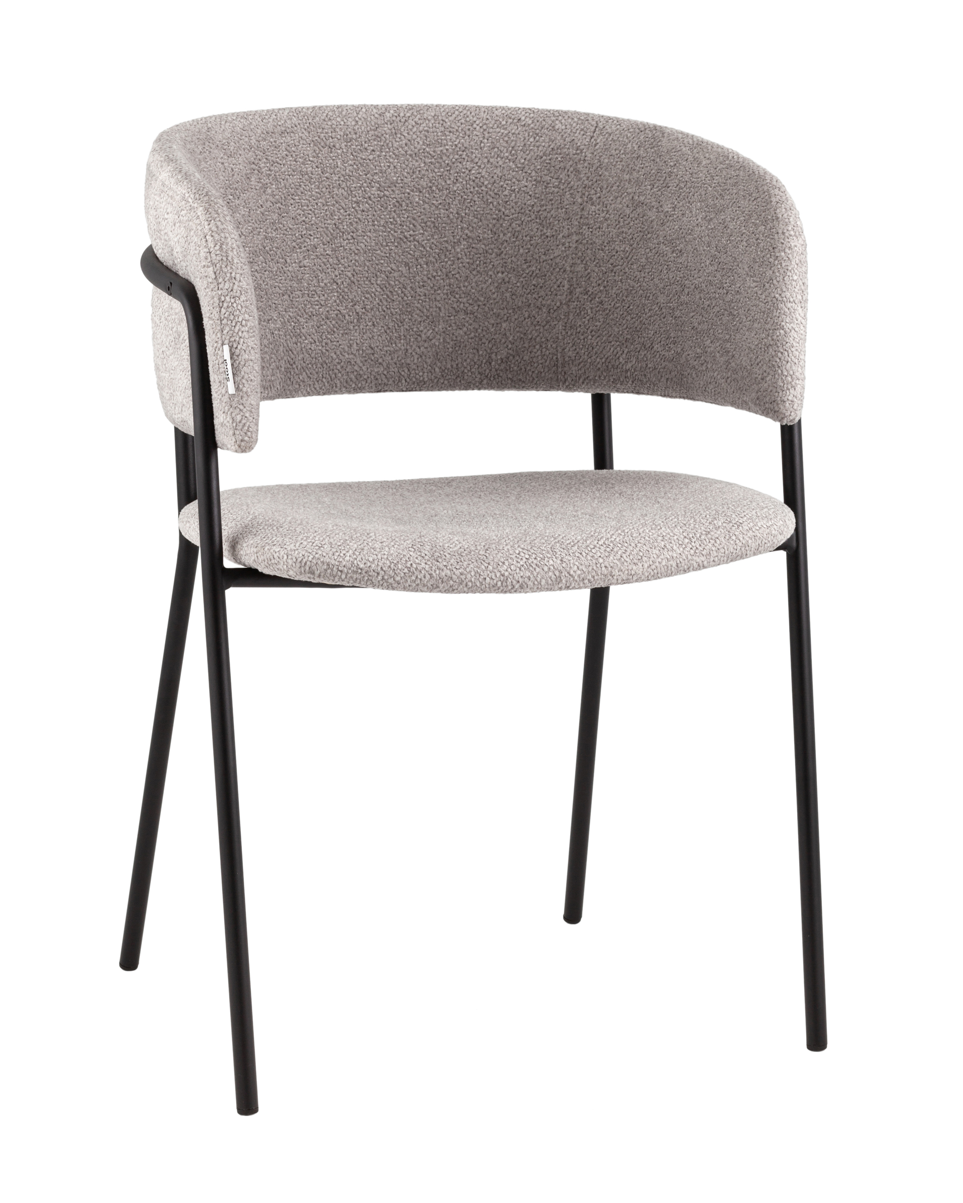 Кресло Нэлли New буклированный велюр серый