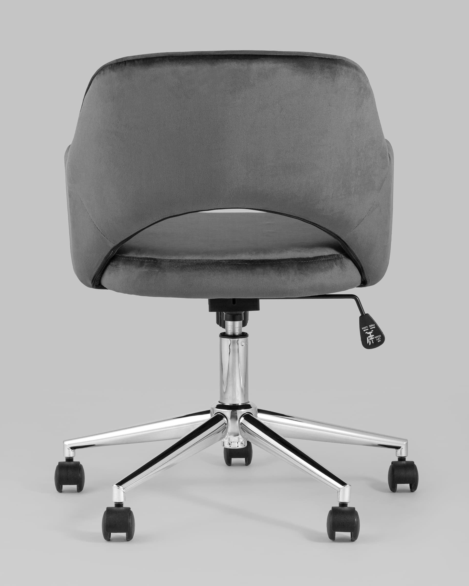 Кресло компьютерное Кларк велюр серый — изображение 7