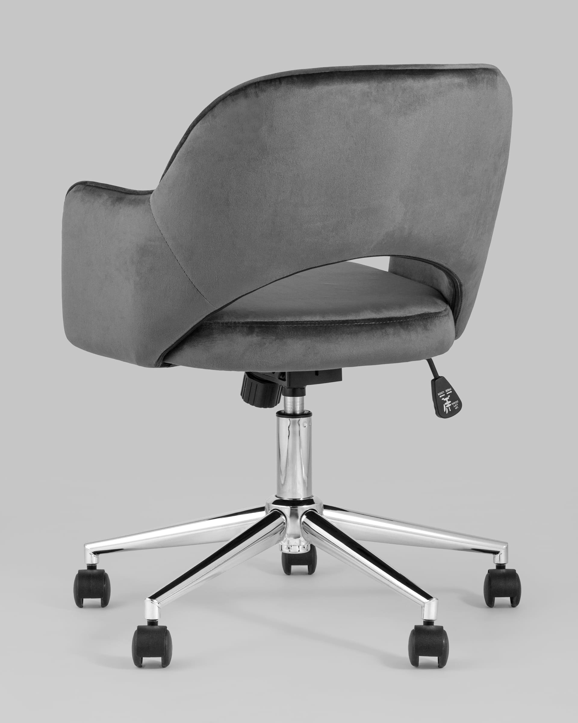 Кресло компьютерное Кларк велюр серый — изображение 8