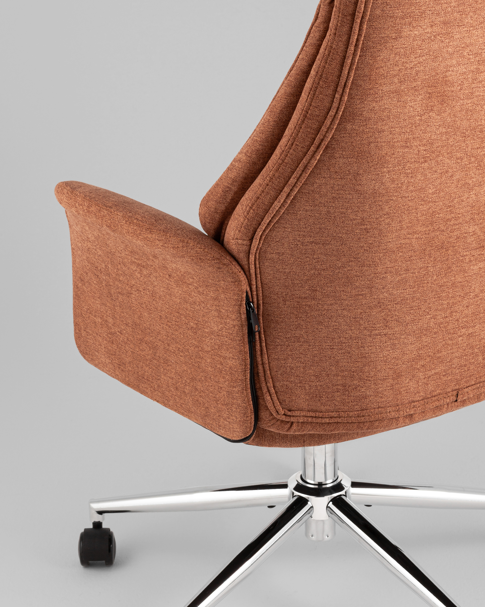 Кресло офисное TopChairs Neoma терракотовый ткань — изображение 5