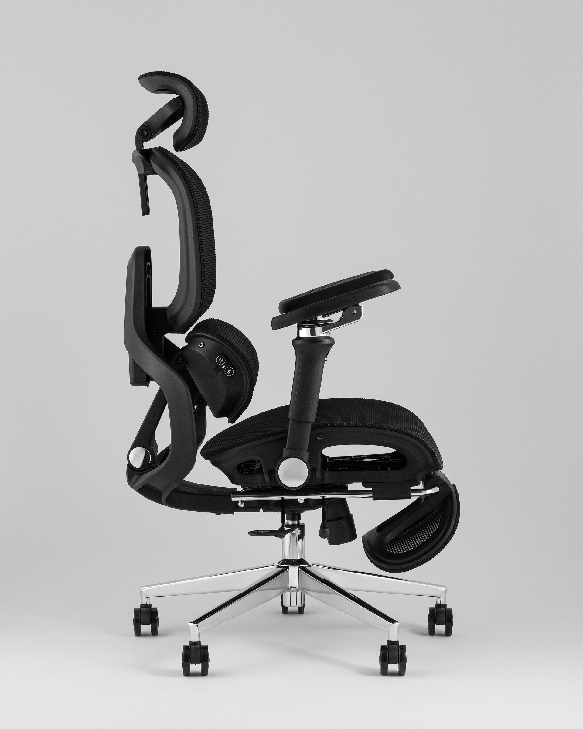 Кресло офисное TopChairs Prodigy с оттоманкой черный — изображение 8