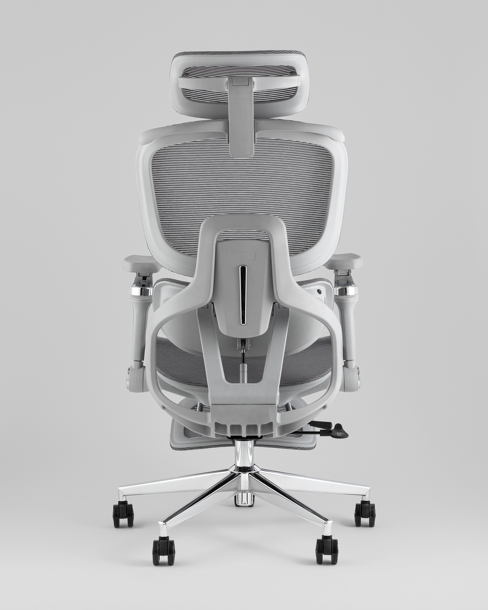 Кресло офисное TopChairs Prodigy с оттоманкой серый — изображение 5