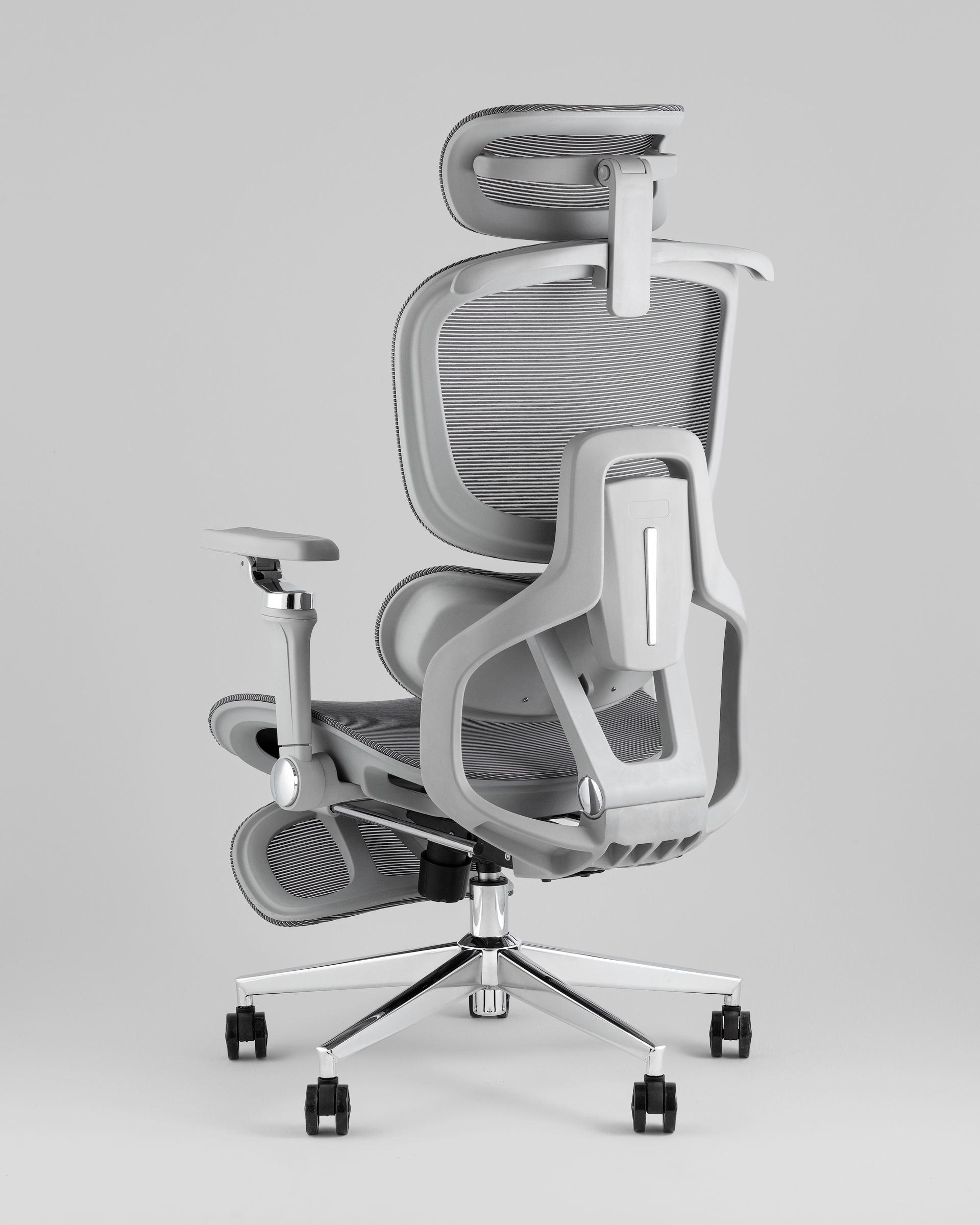 Кресло офисное TopChairs Prodigy с оттоманкой серый — изображение 6