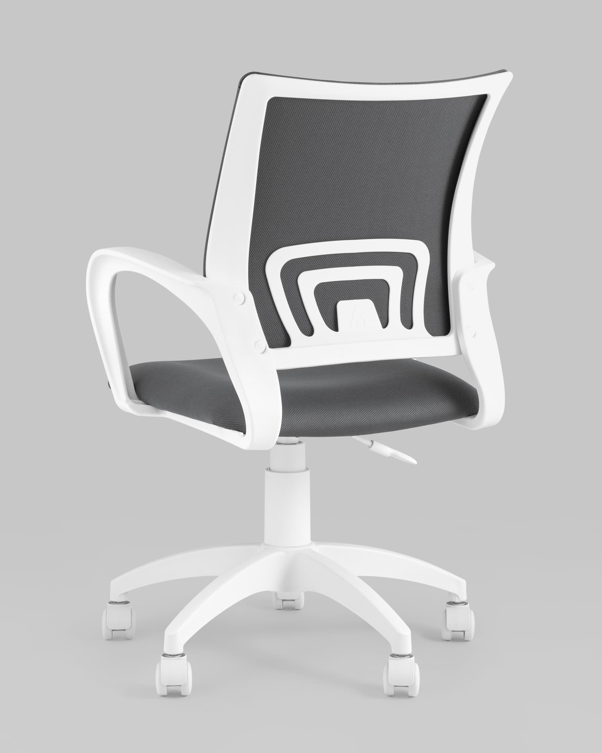 Кресло офисное Topchairs ST-BASIC-W серая ткань крестовина белый пластик — изображение 7