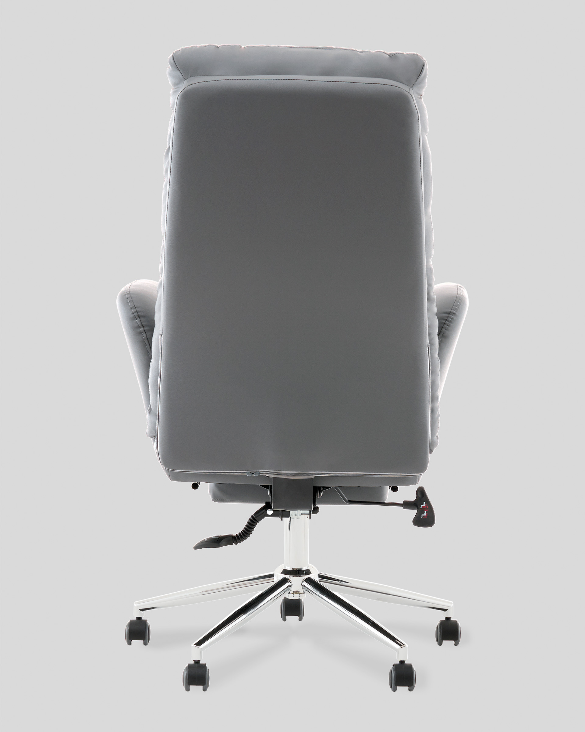 Кресло руководителя TopChairs Solid с оттоманкой серый — изображение 8