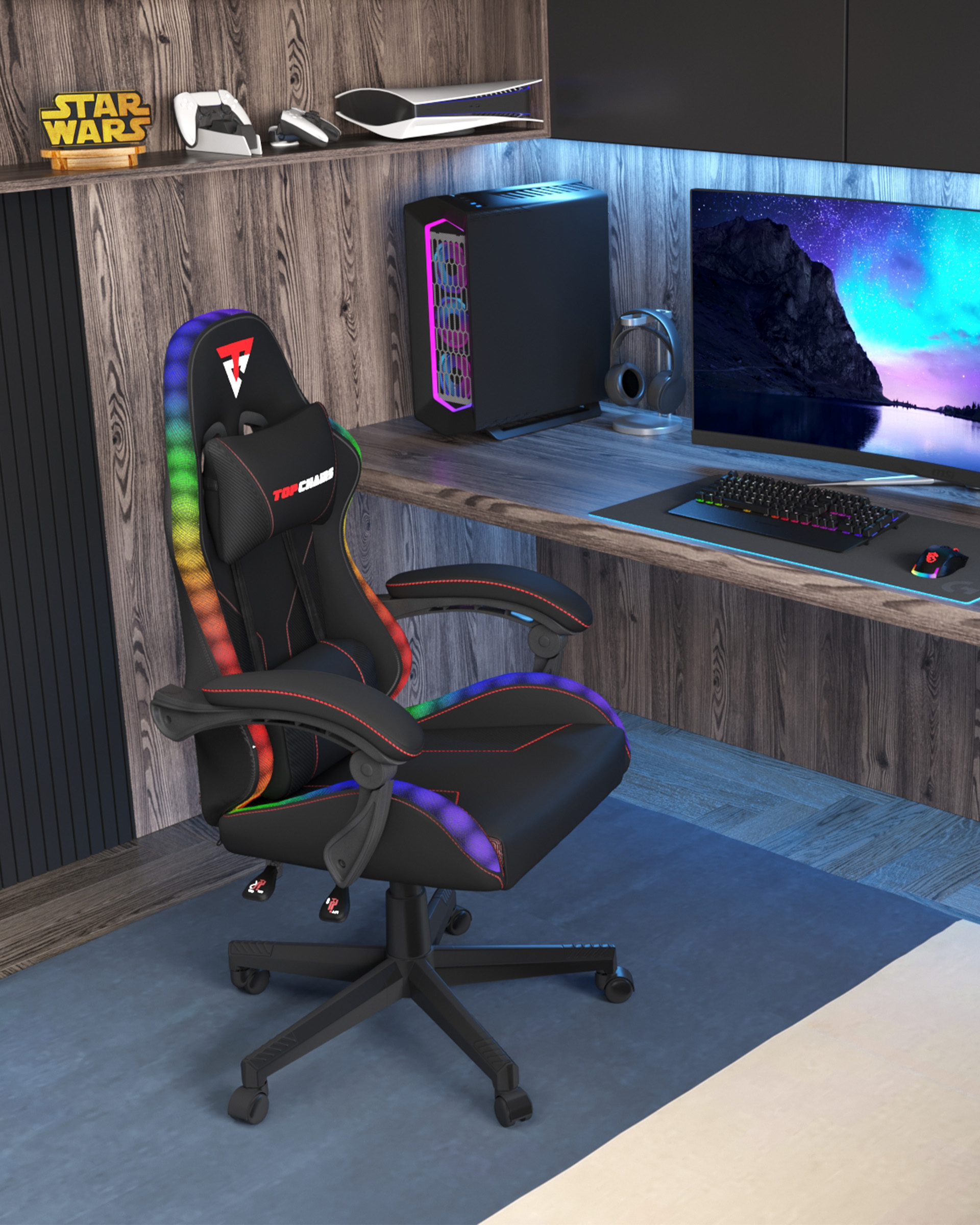 Кресло спортивное TopChairs Druid черный — изображение 4