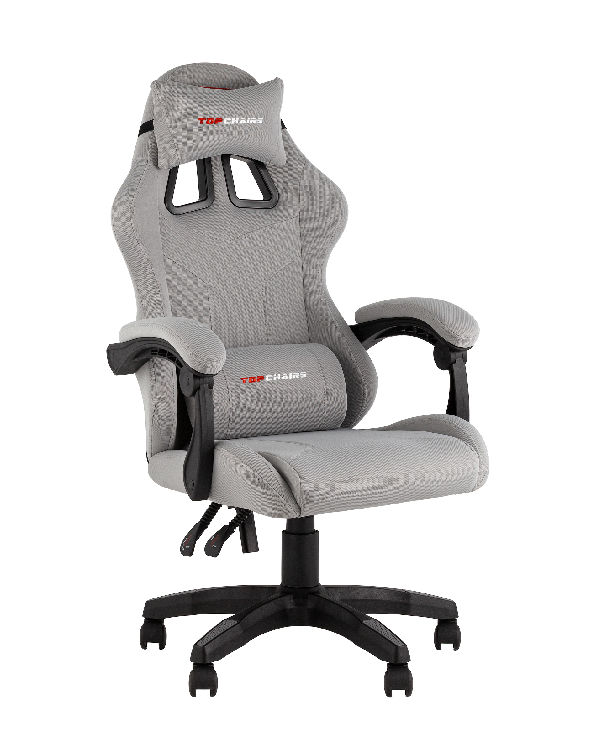 Кресло спортивное TopChairs Druid серый ткань