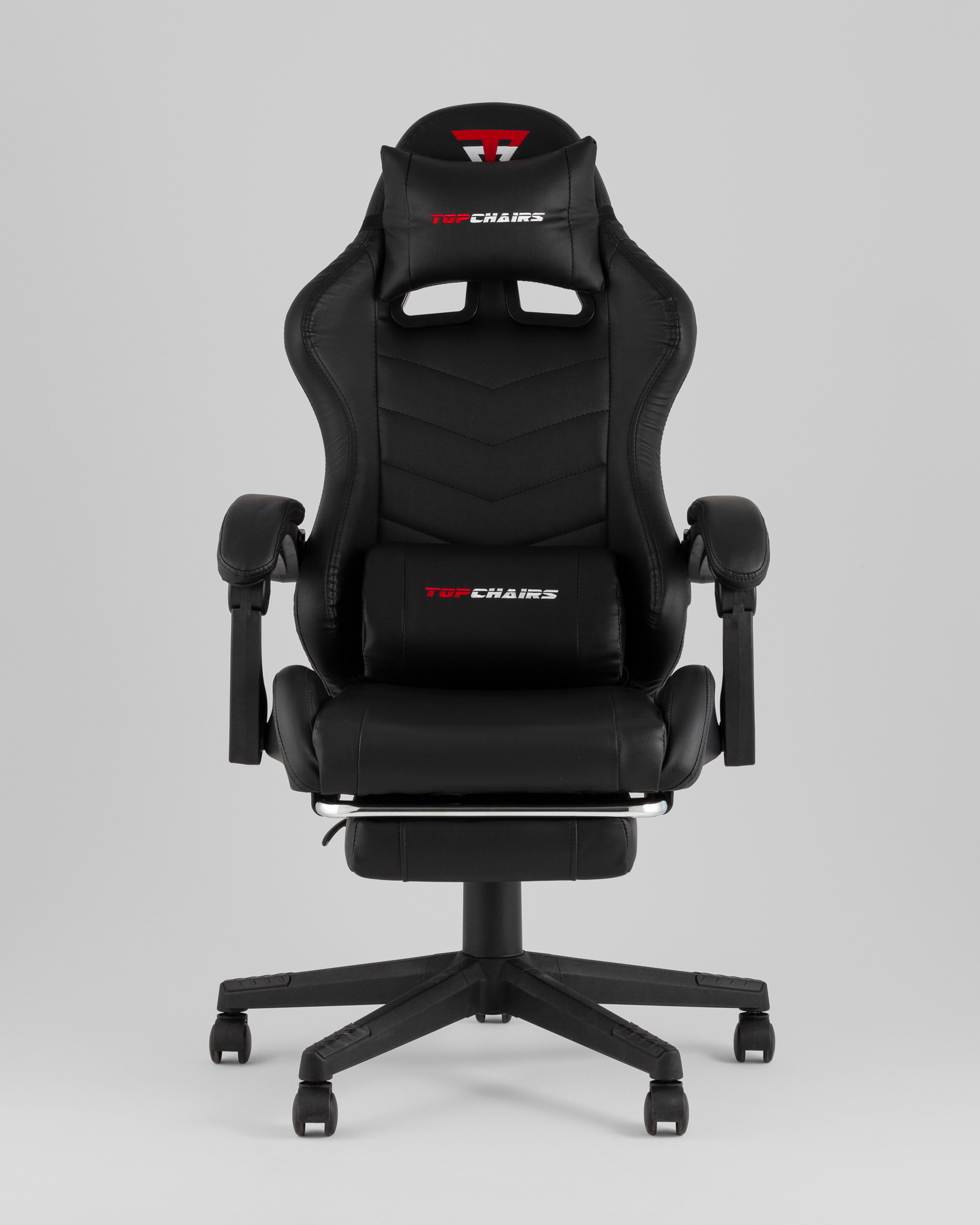 Кресло спортивное TopChairs Prophet с оттоманкой черный — изображение 5