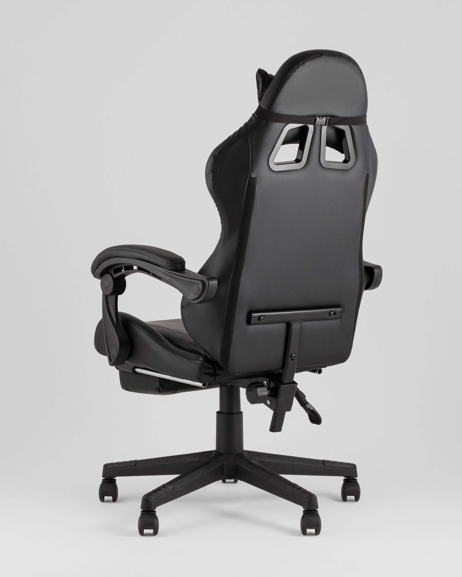 Кресло спортивное TopChairs Prophet с оттоманкой черный — изображение 9