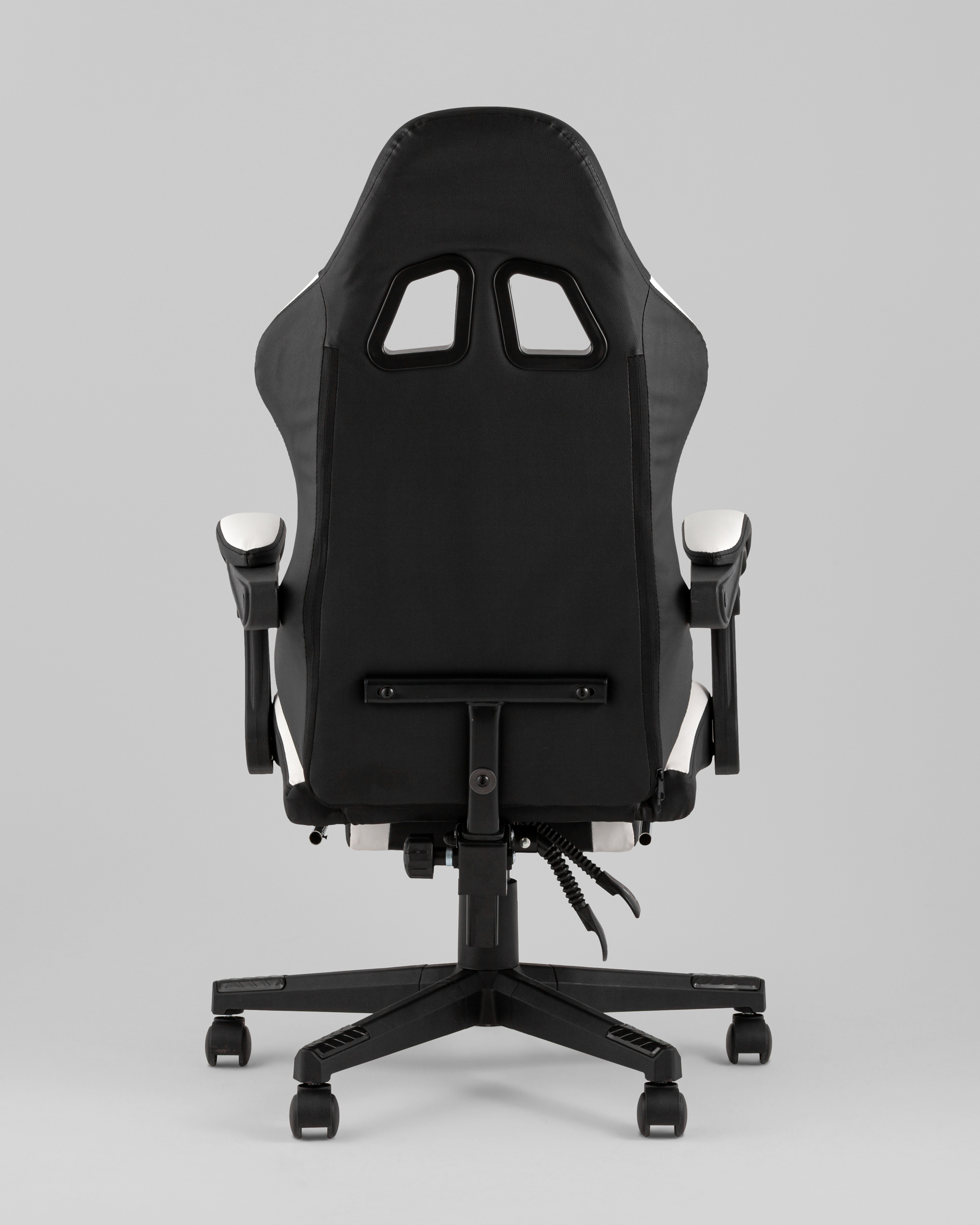 Кресло спортивное TopChairs Prophet с оттоманкой черно-белый — изображение 8