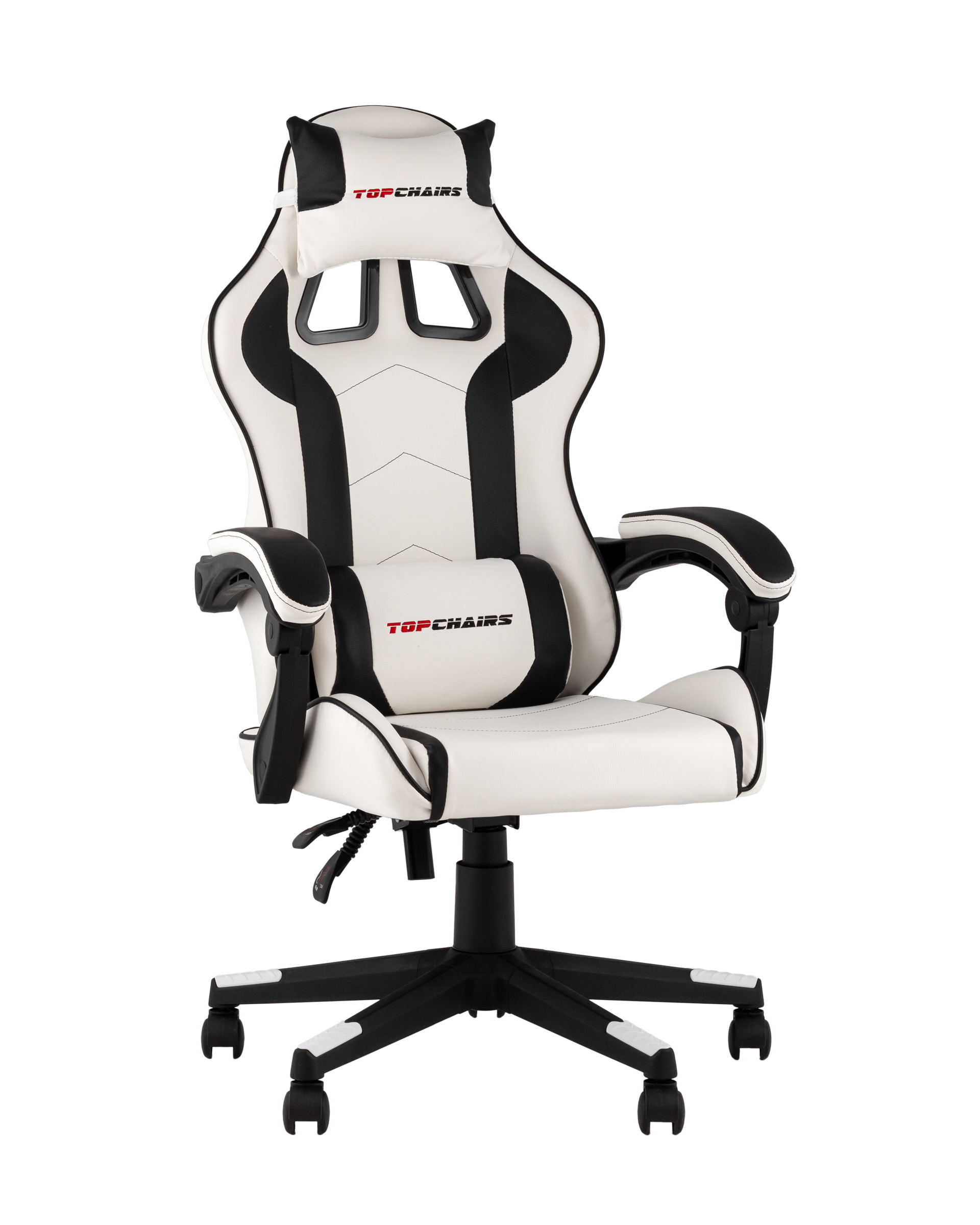 Кресло спортивное TopChairs Shadow бело-черный