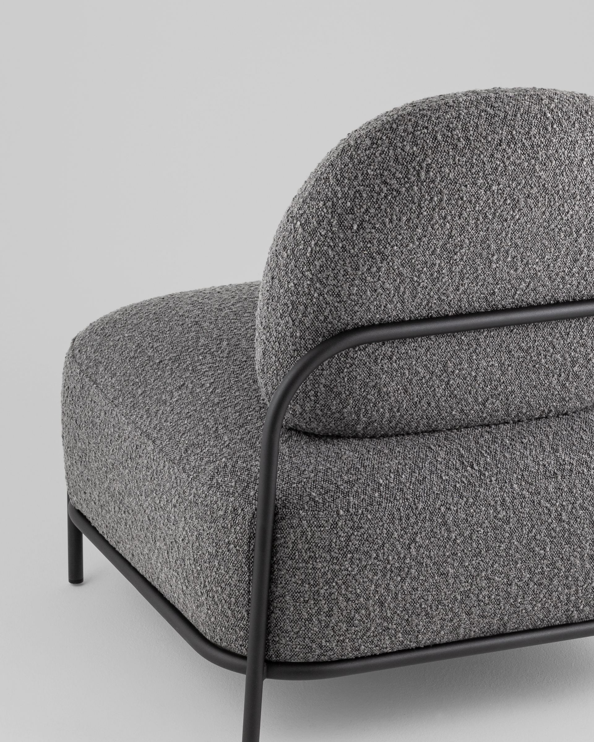 Кресло Стоун new ткань букле тёмно-серый — изображение 2