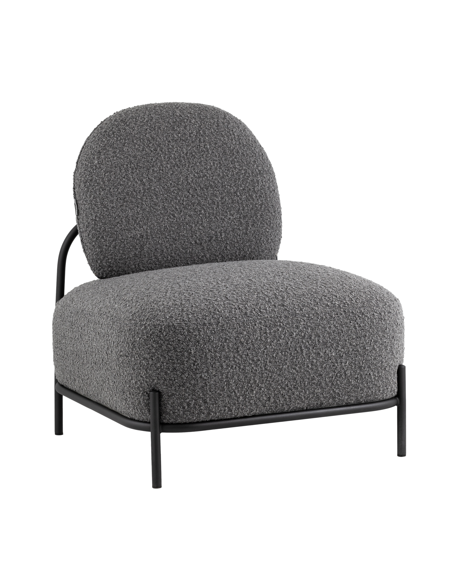 Кресло Стоун new ткань букле тёмно-серый