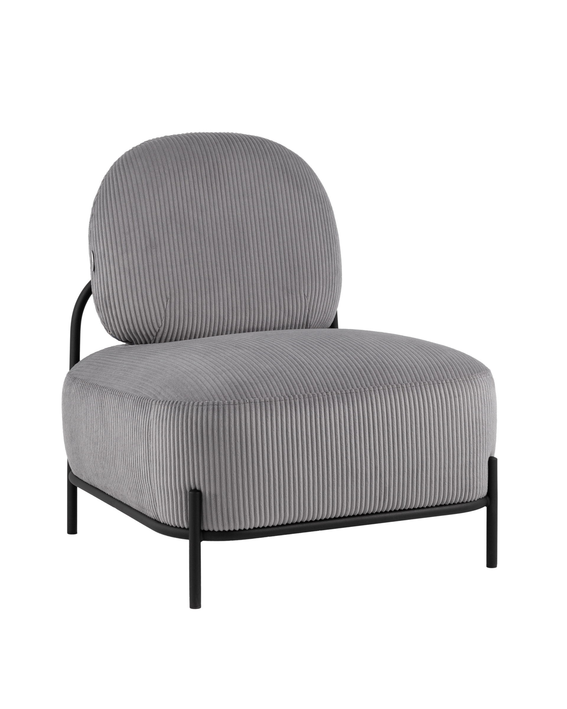 Кресло Стоун велюр рельефный светло-серый