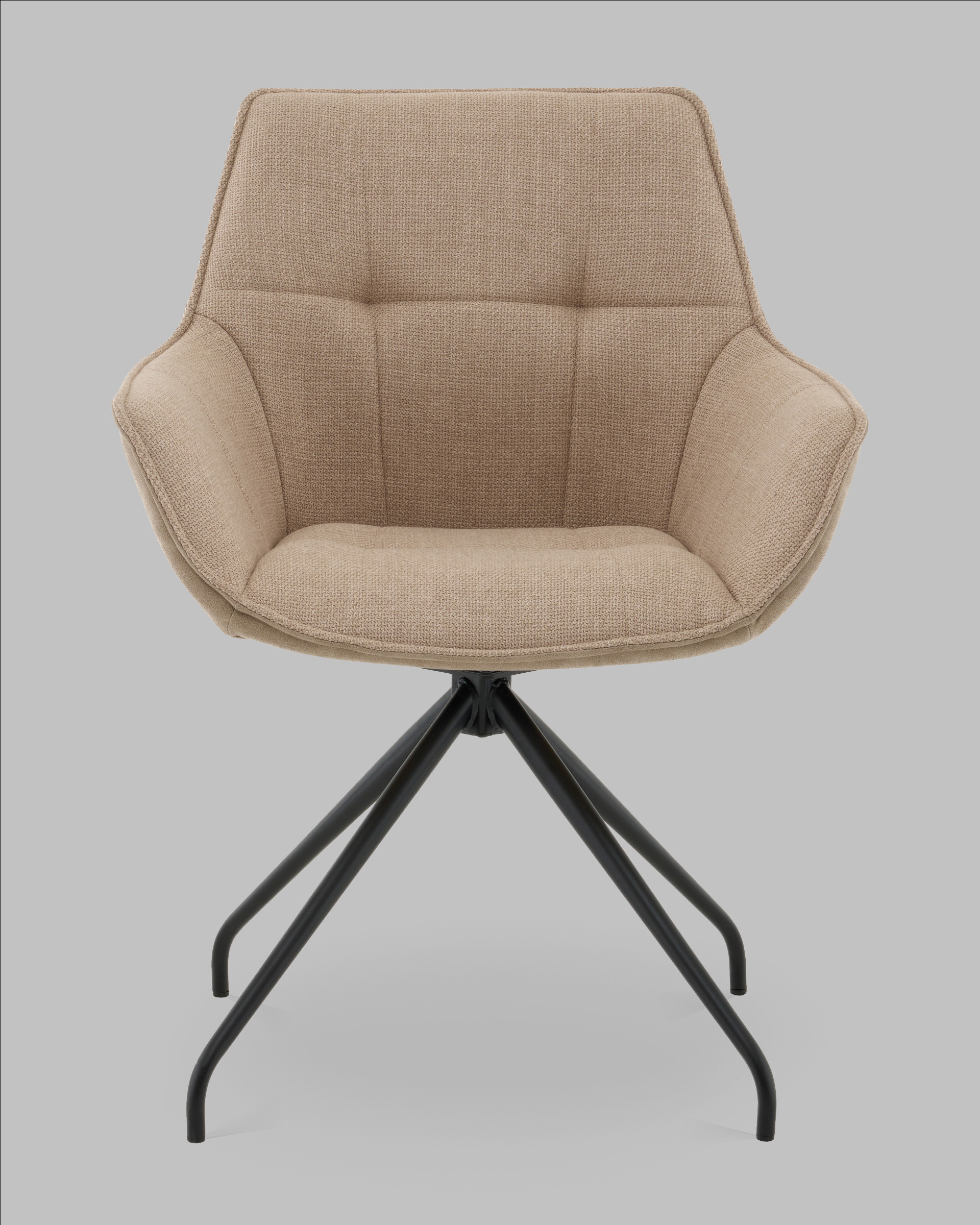 Кресло вращающееся Кимберли рогожка/замша бежевый — изображение 3