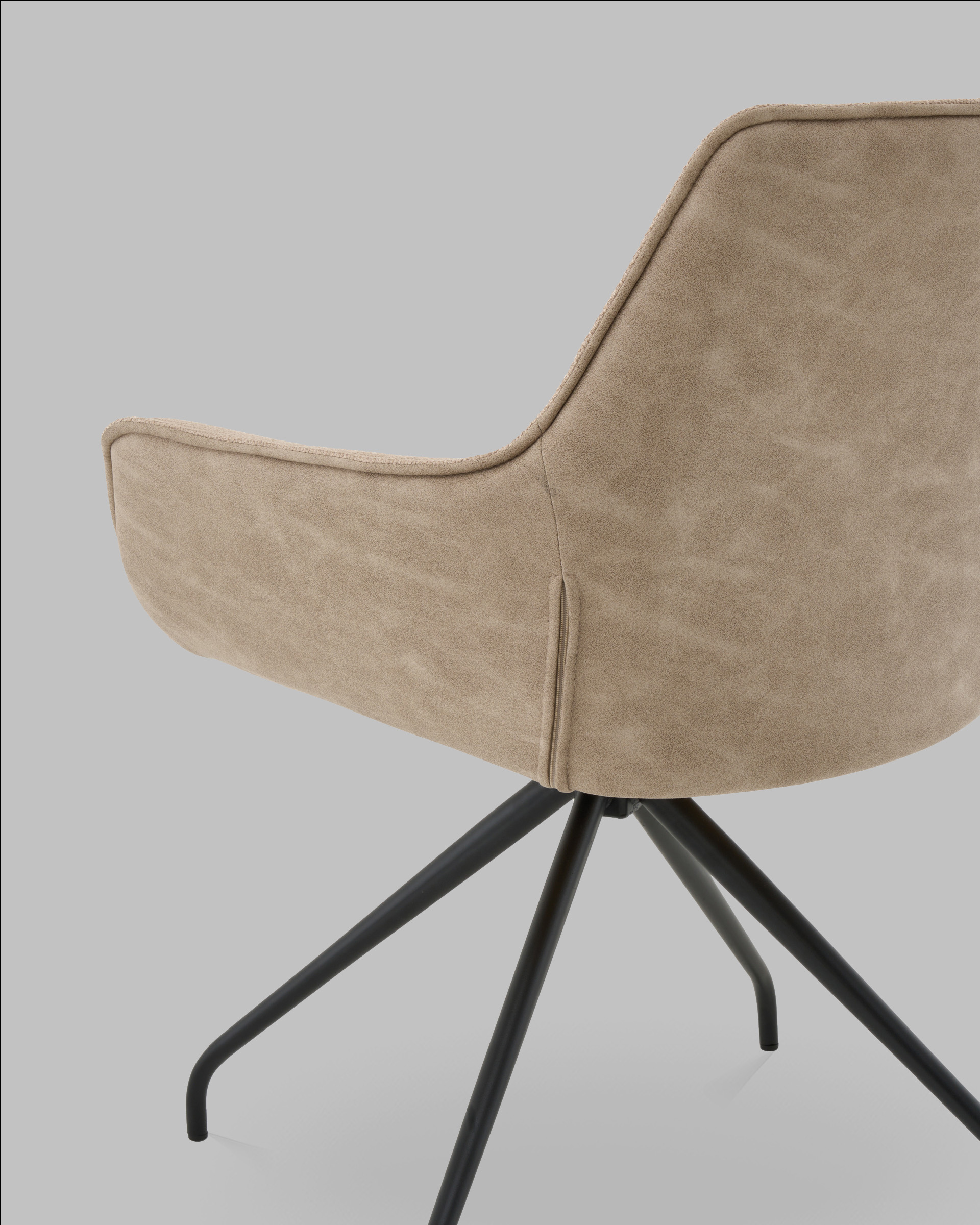 Кресло вращающееся Кимберли рогожка/замша бежевый — изображение 7