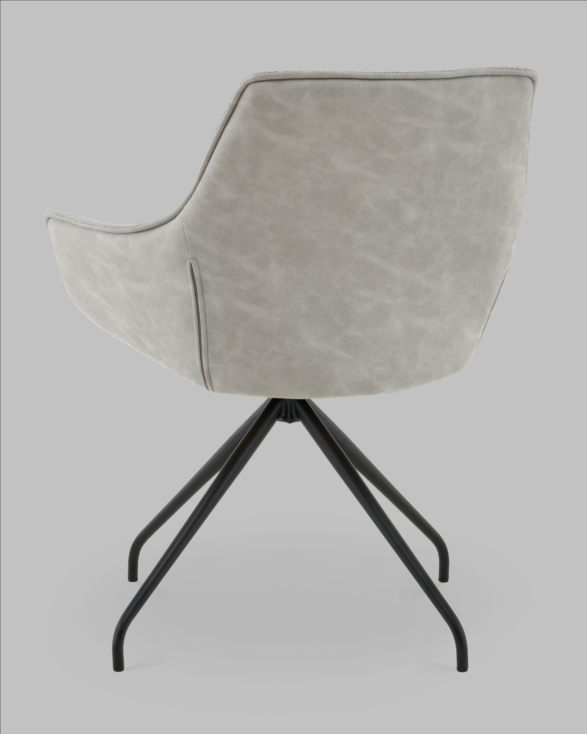 Кресло вращающееся Кимберли рогожка/замша серый — изображение 6