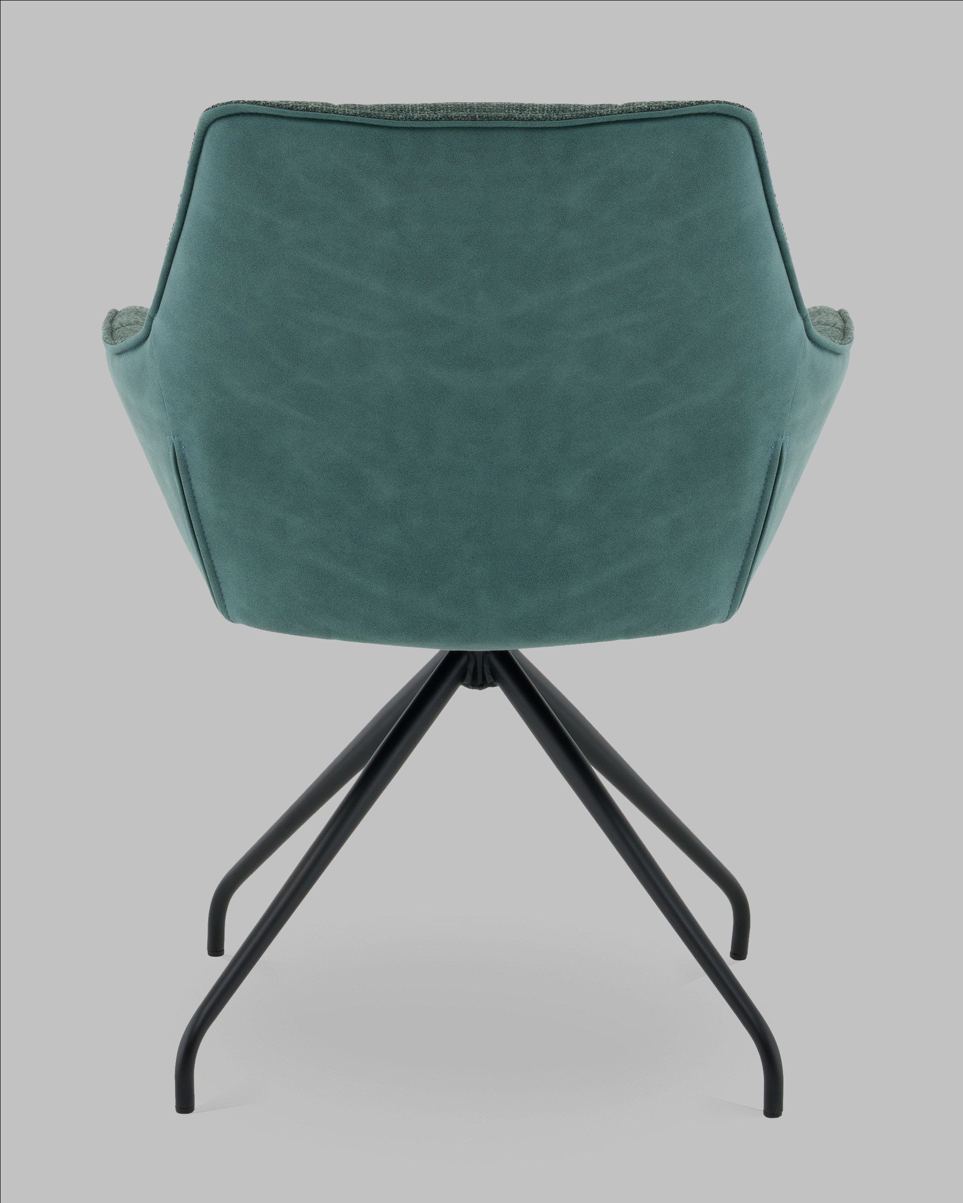 Кресло вращающееся Кимберли рогожка/замша зеленый — изображение 5