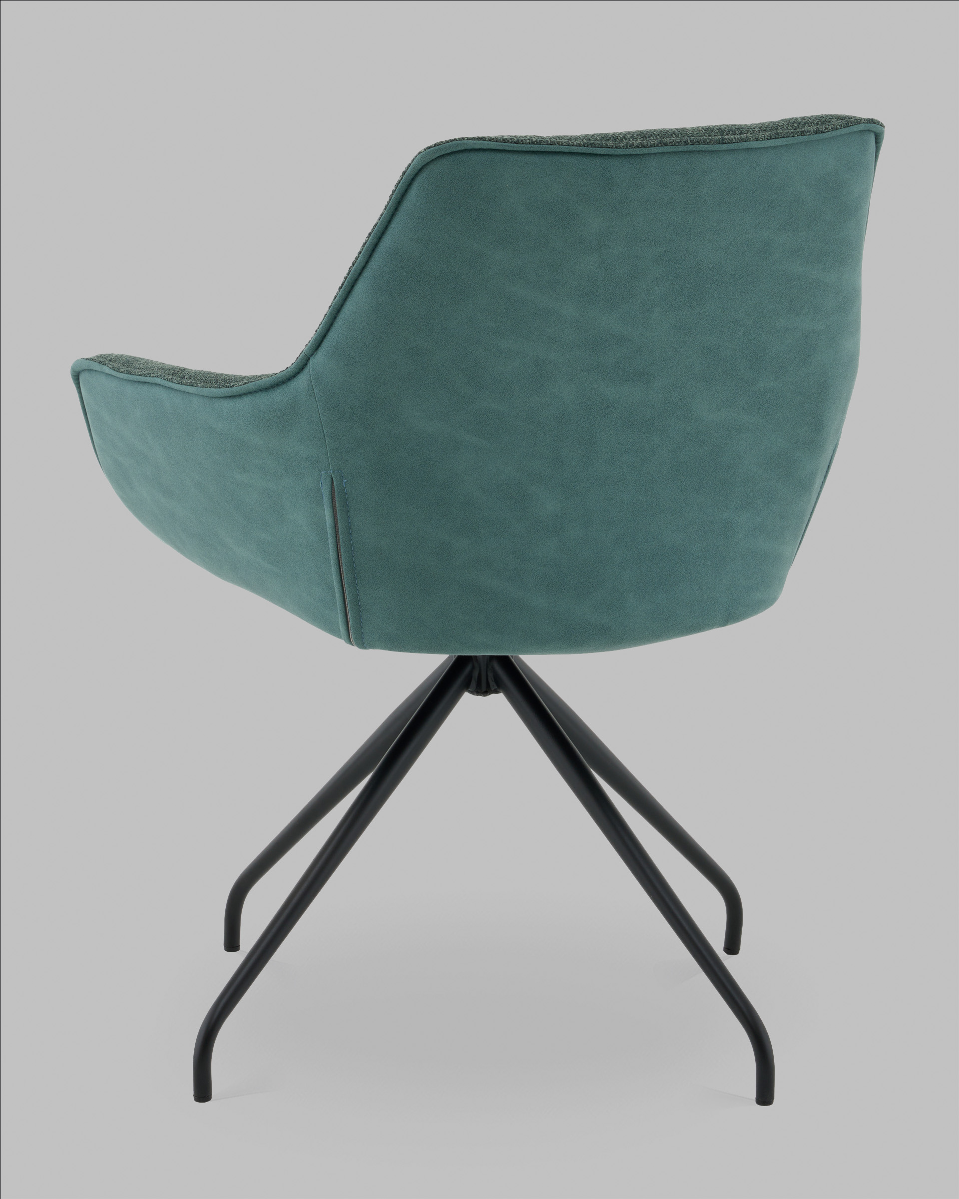 Кресло вращающееся Кимберли рогожка/замша зеленый — изображение 6