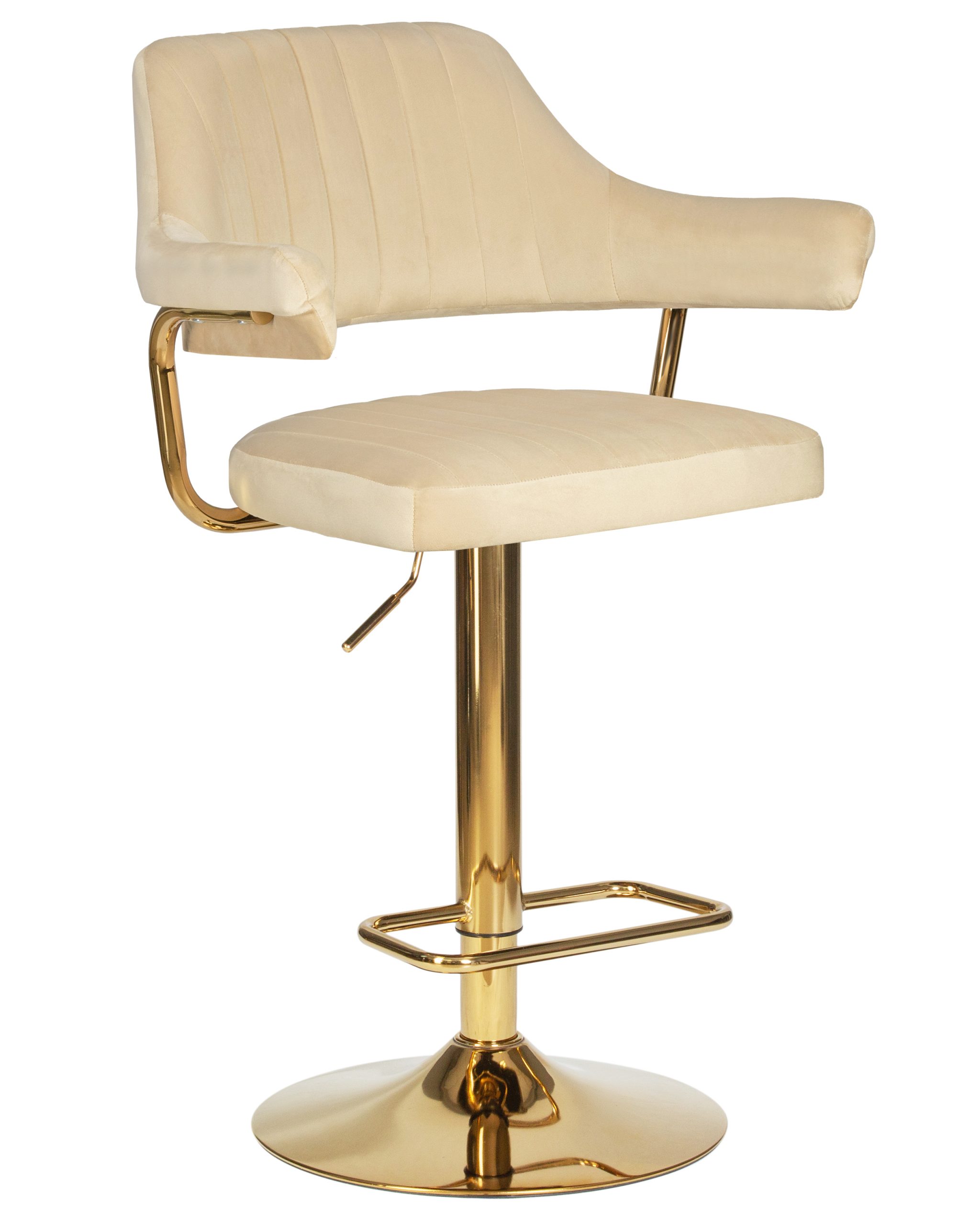 Стул барный DOBRIN CHARLY GOLD (бежевый велюр (MJ9-10)) — изображение 6