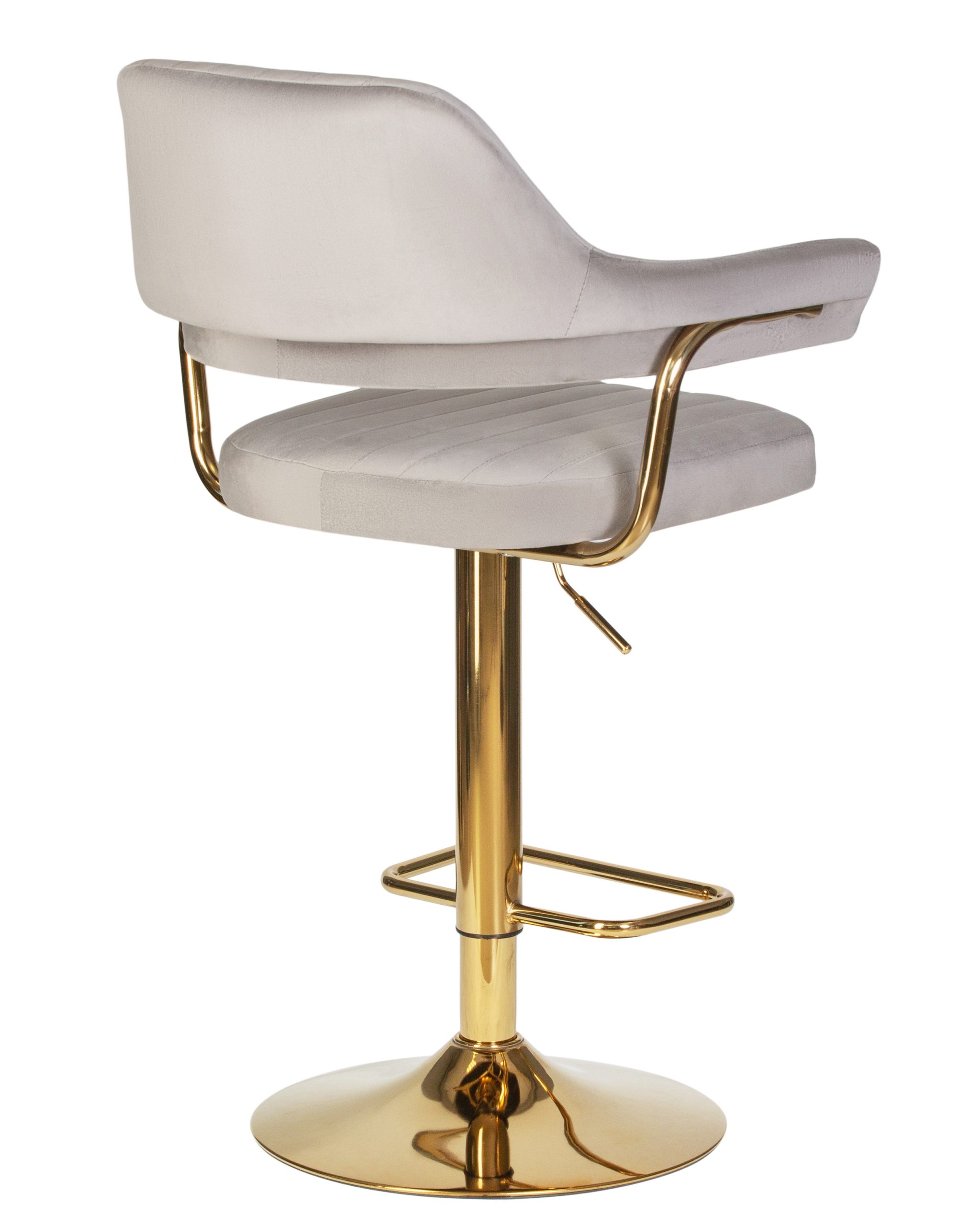 Стул барный DOBRIN CHARLY GOLD (серый велюр (MJ9-75)) — изображение 9