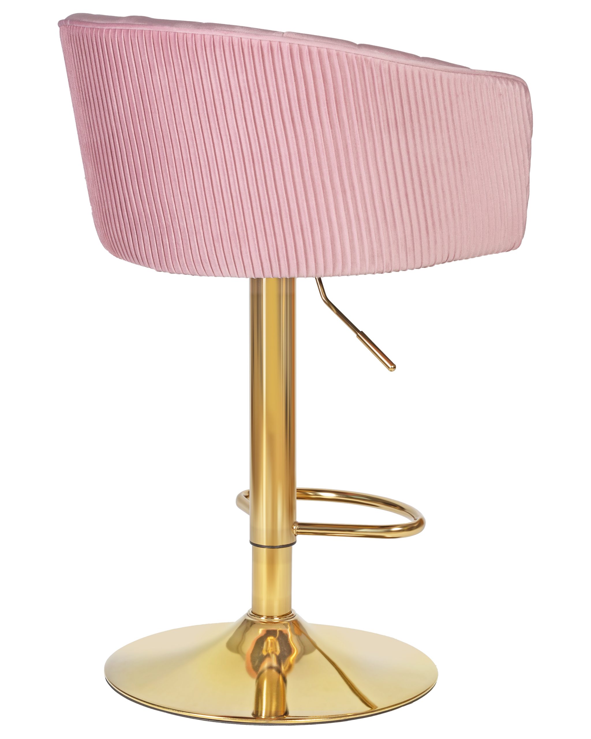 Стул барный DOBRIN DARCY GOLD (розовый велюр (1922-16)) — изображение 9