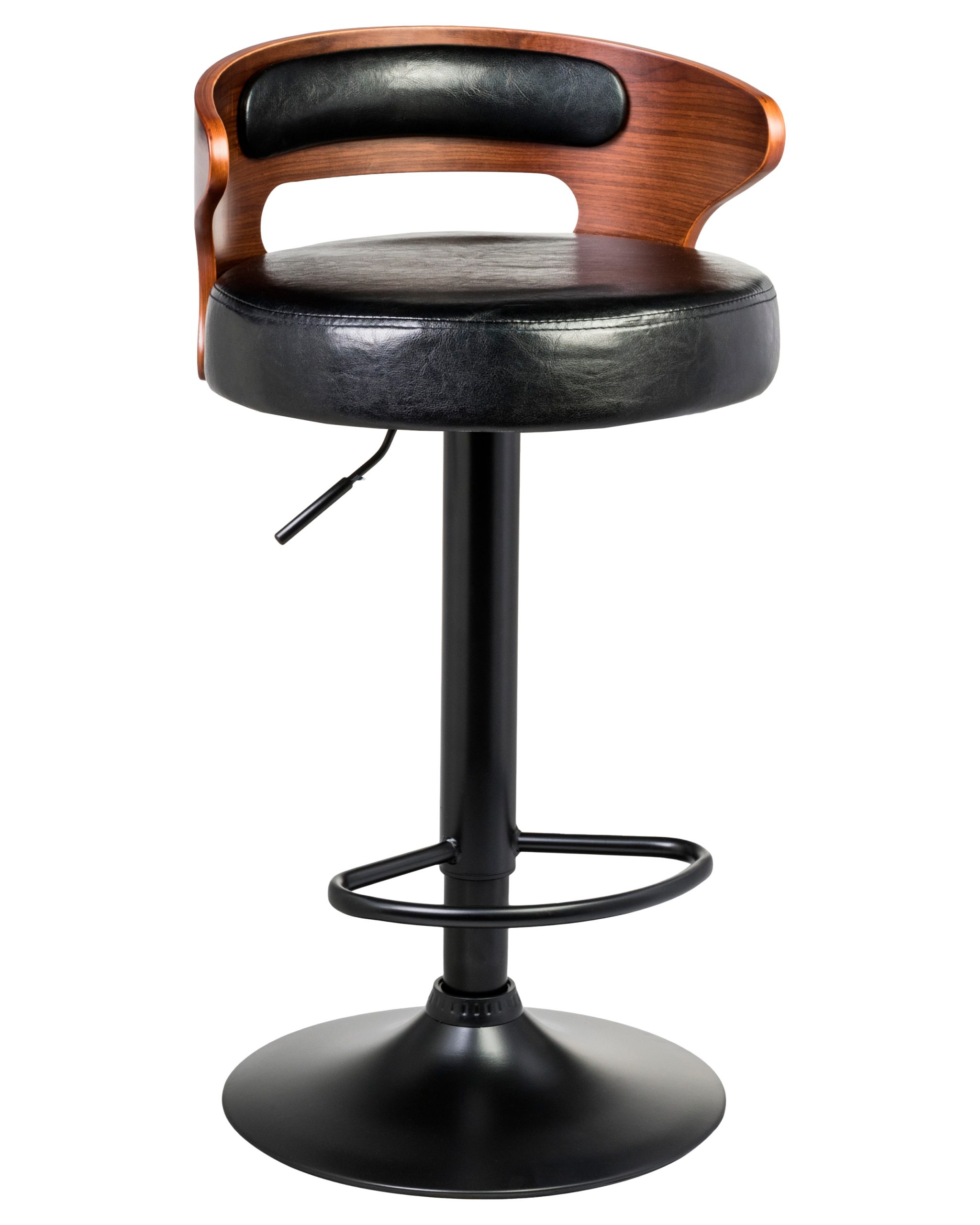 Стул барный DOBRIN FRED BLACK (коричневое дерево, чёрный) — изображение 6