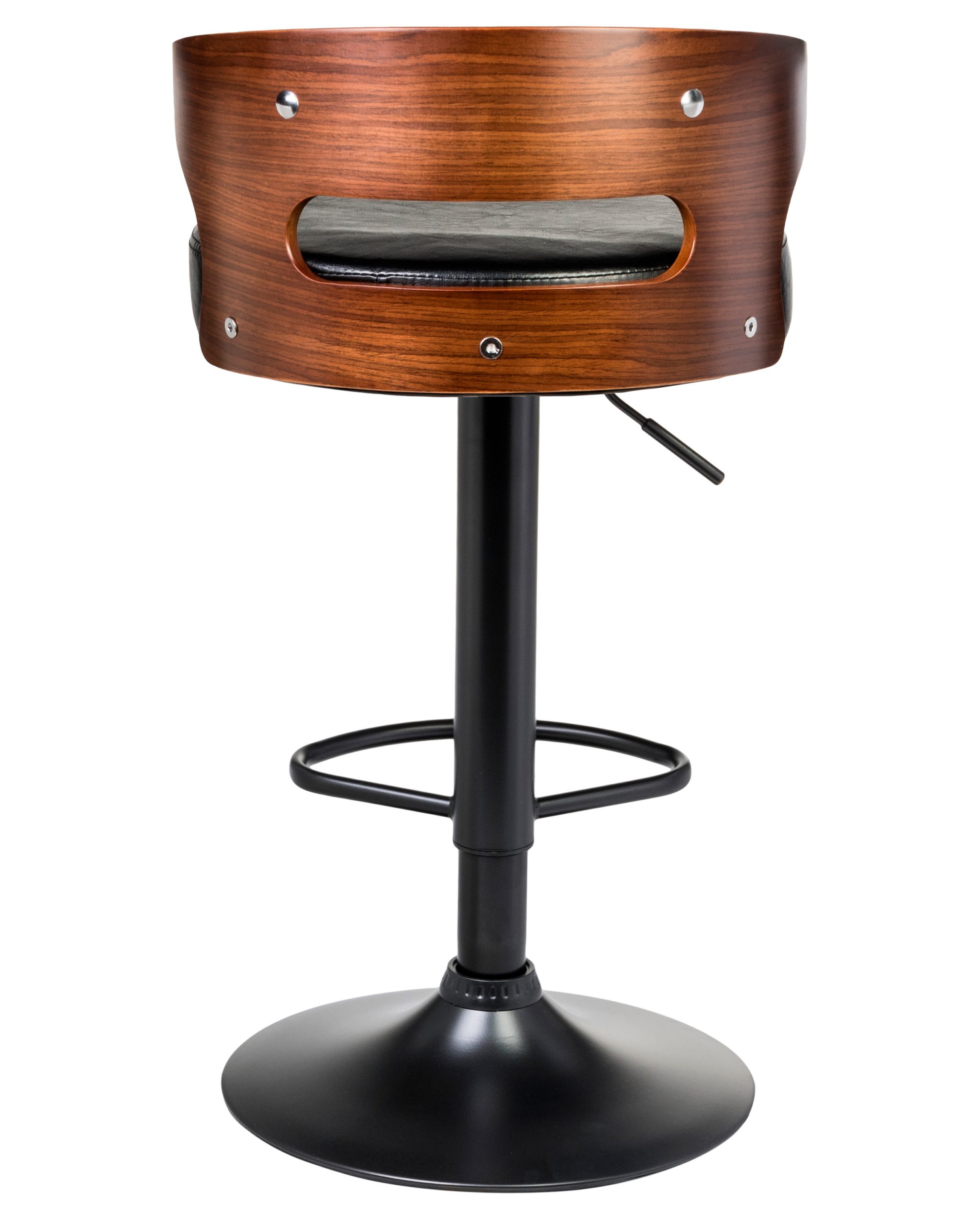 Стул барный DOBRIN FRED BLACK (коричневое дерево, чёрный) — изображение 8