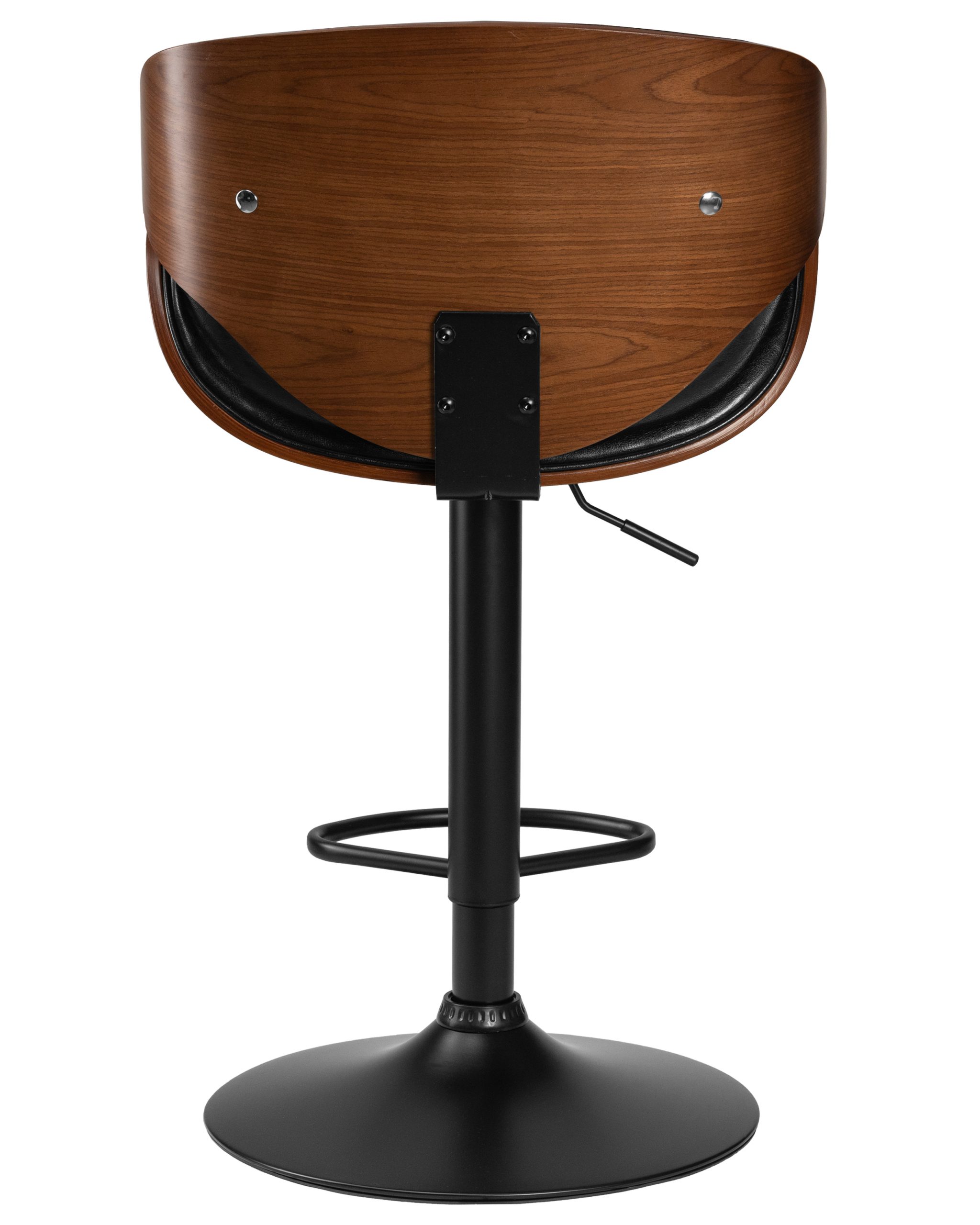 Стул барный DOBRIN KARTER BLACK (коричневый орех дерево (BWW), черный PU) — изображение 10