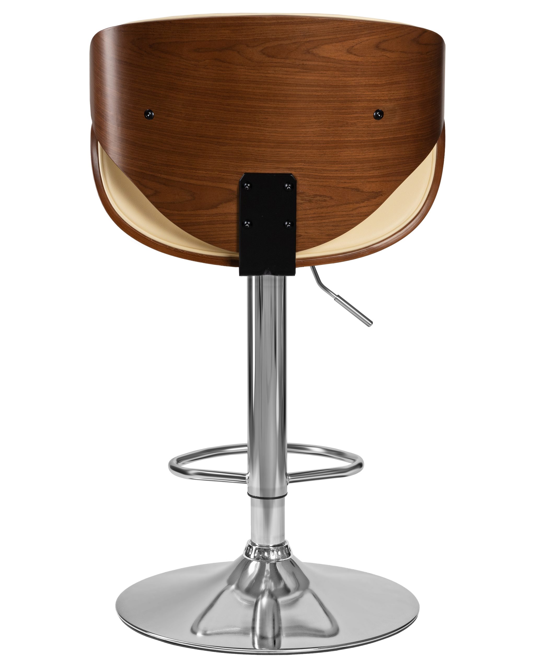 Стул барный DOBRIN KARTER (коричневое дерево, кремовый) — изображение 10