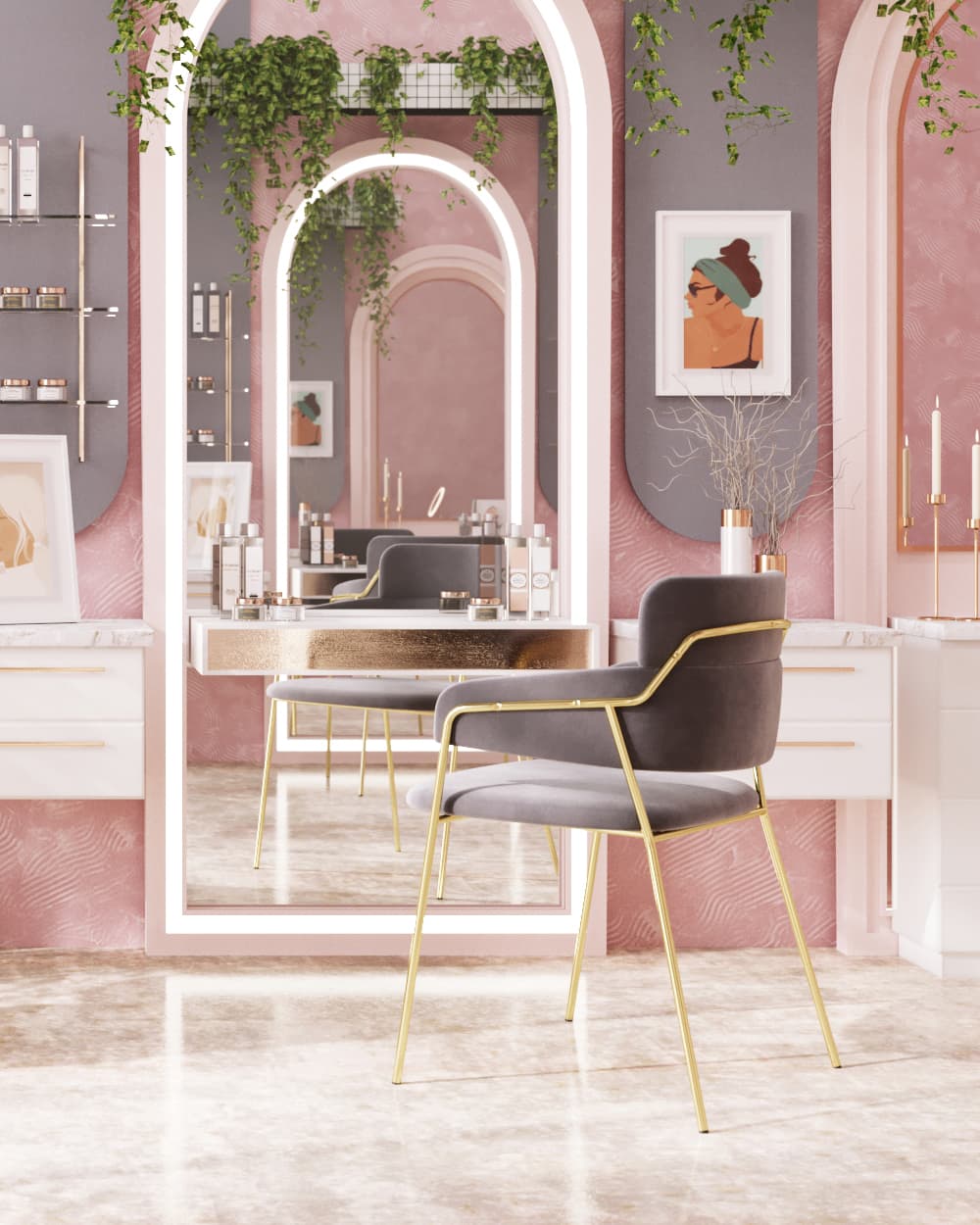 Стул Полин светло-серый — изображение 4