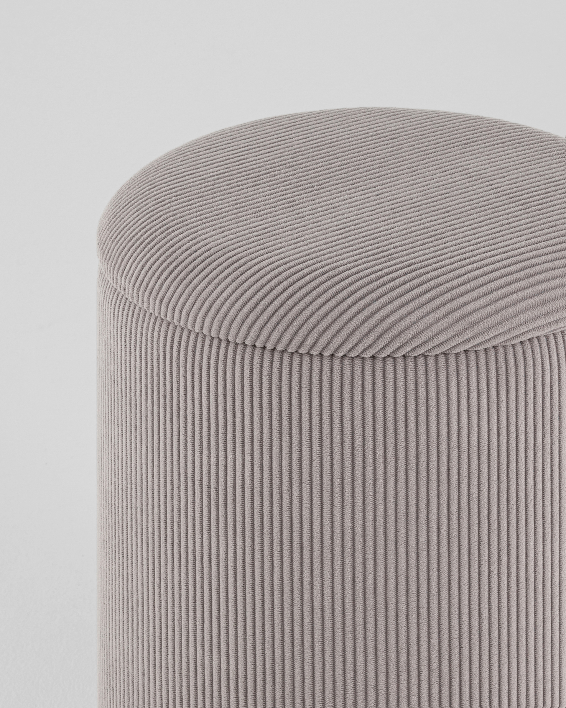 Пуф Эмили с ящиком серебро вельвет серый — изображение 6