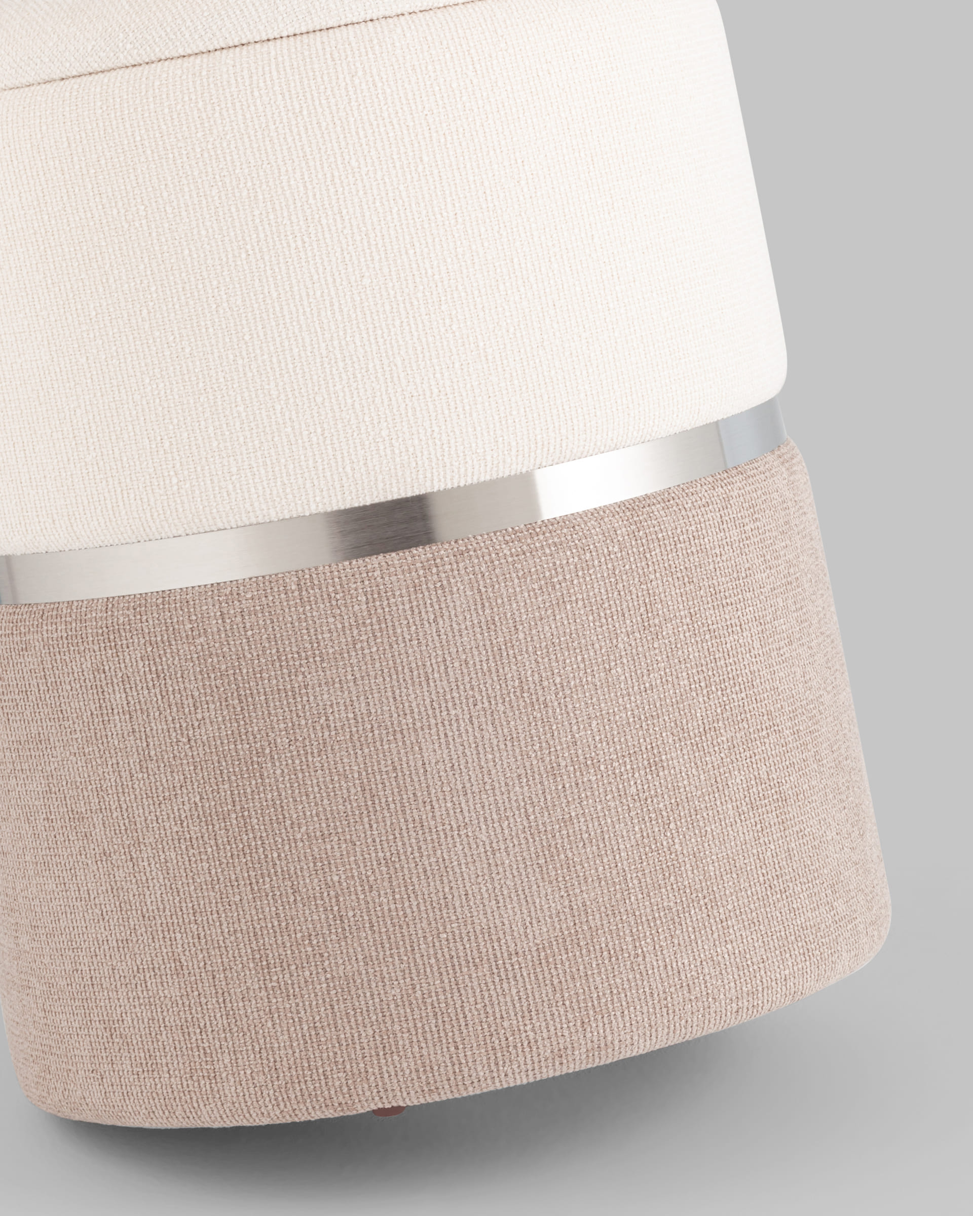 Пуф Кэрри с ящиком серебро шенилл серо-бежевый — изображение 6