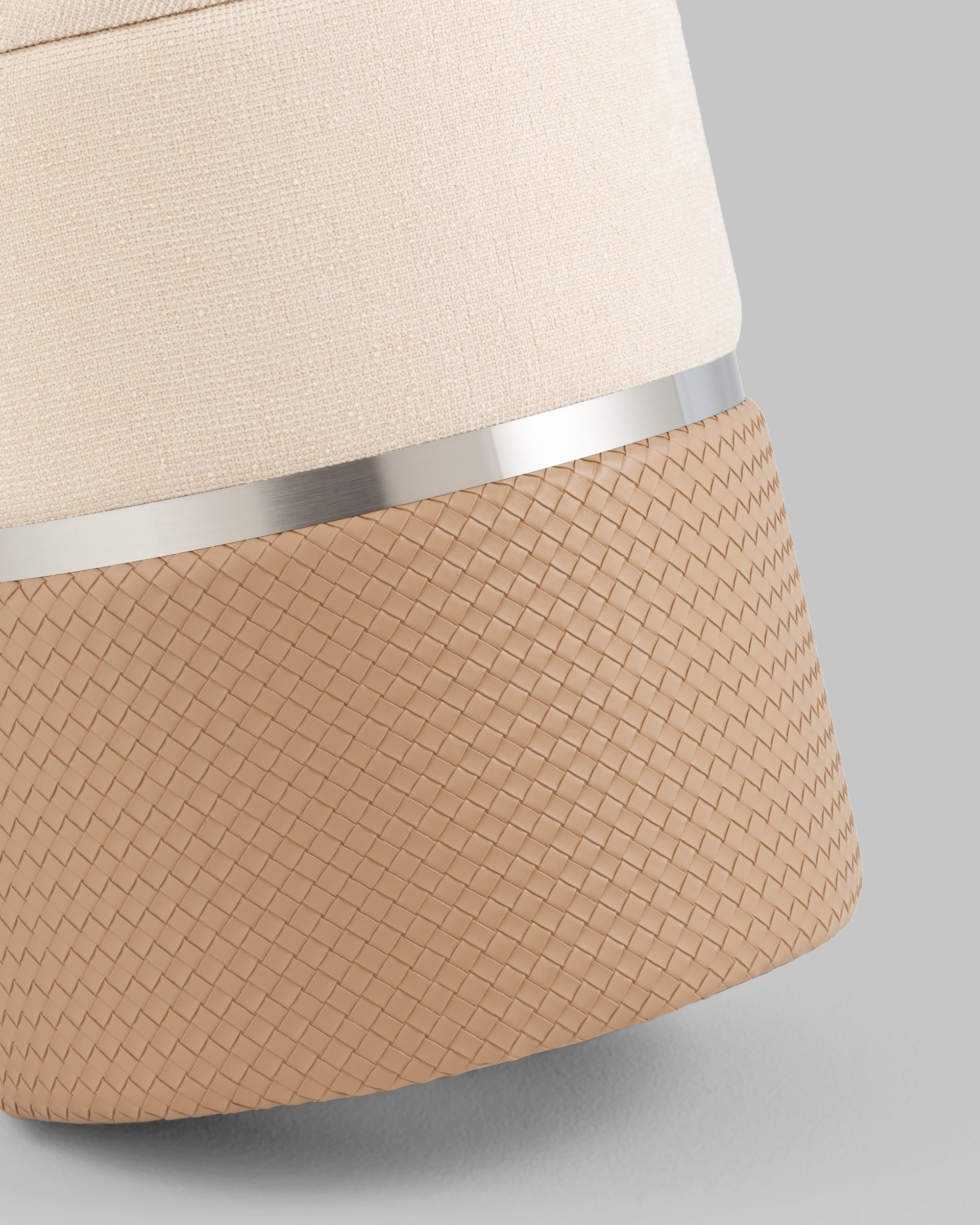 Пуф Кэрри с ящиком серебро шенилл бежевый — изображение 6