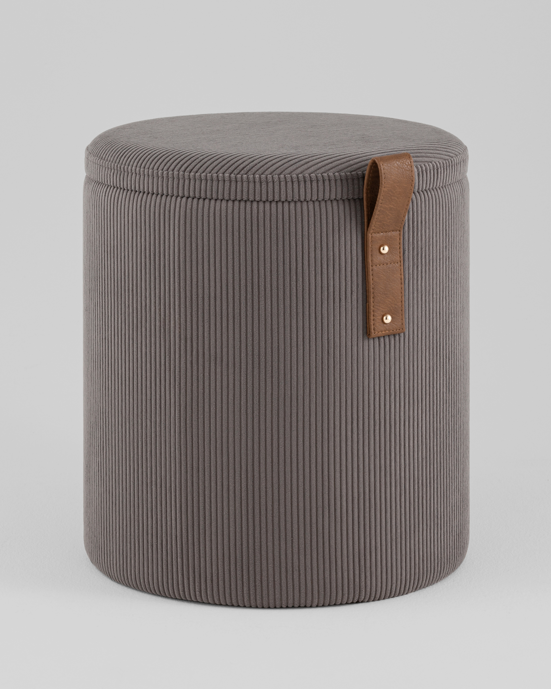 Пуф Руни S с ящиком вельвет тёмно-серый — изображение 2