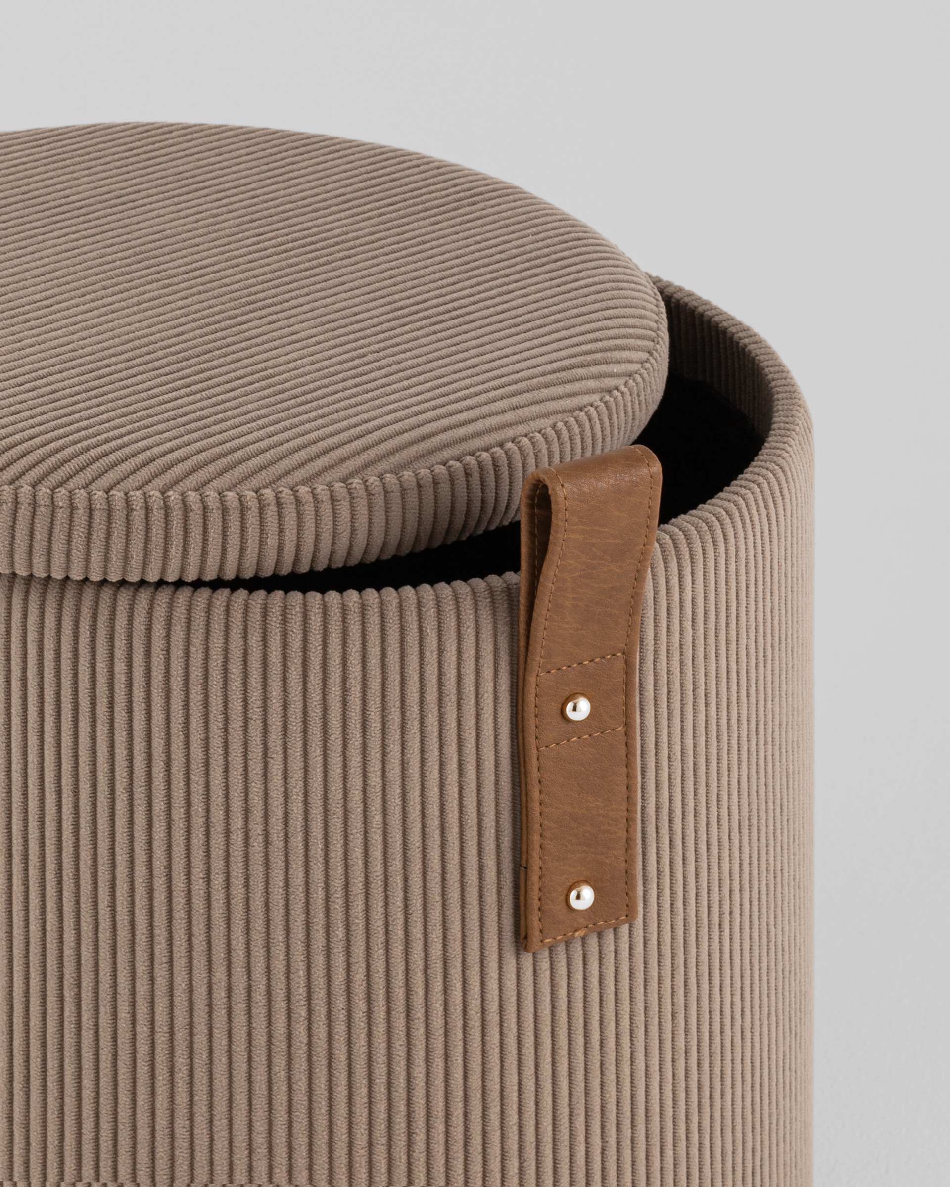 Пуф Руни XS с ящиком вельвет коричневый — изображение 4