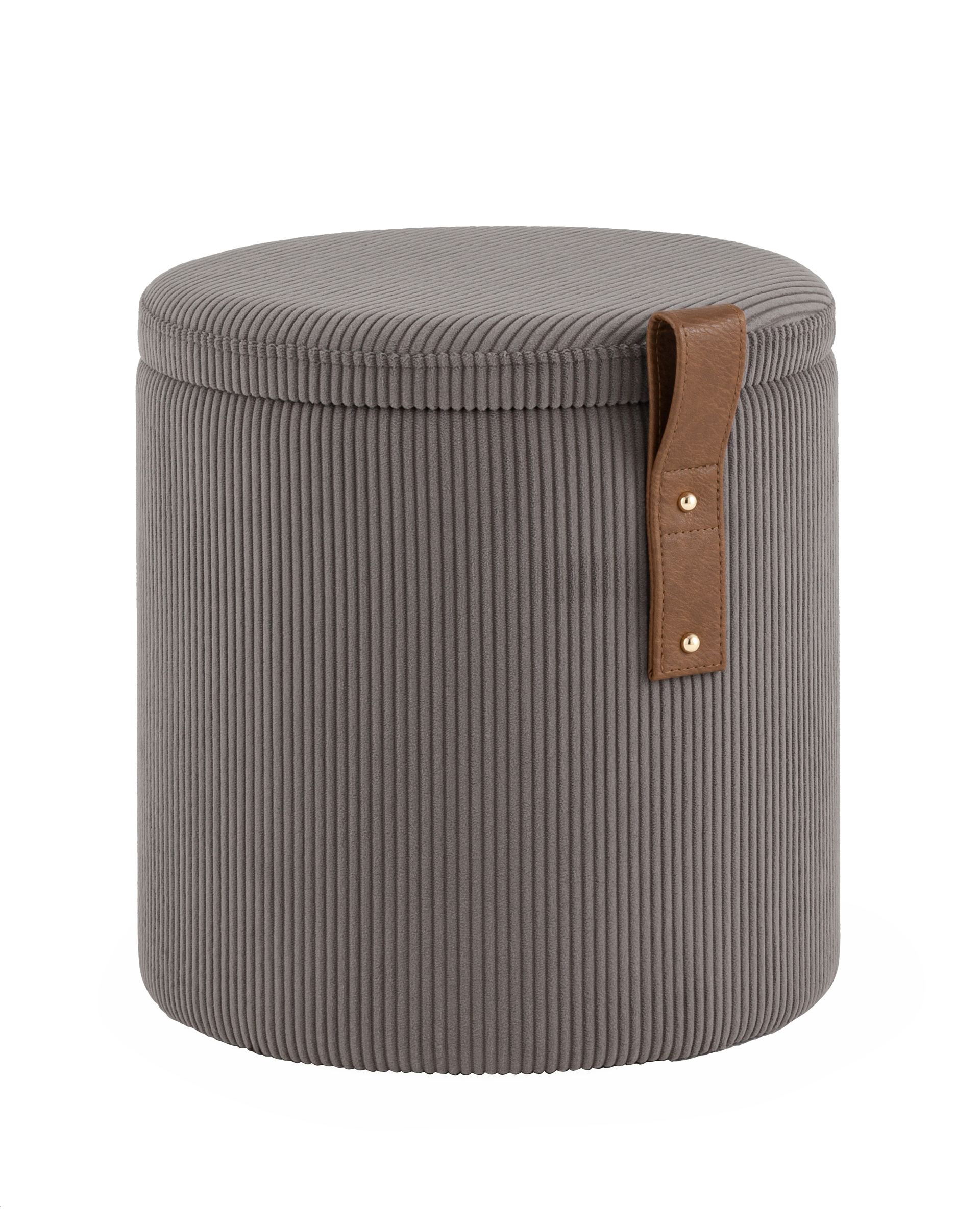 Пуф Руни XS с ящиком вельвет тёмно-серый