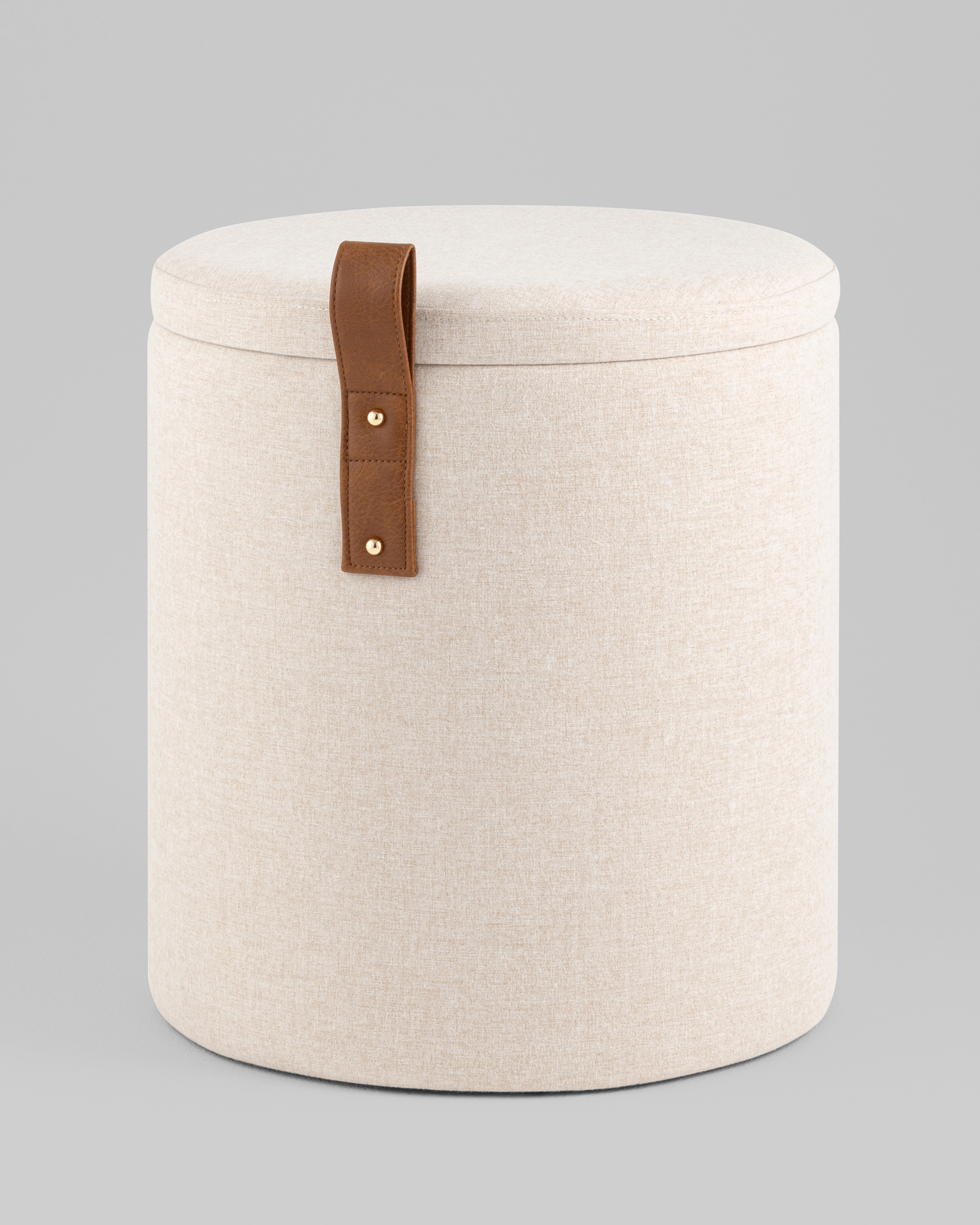 Пуф с ящиком Эркки рогожка S белый