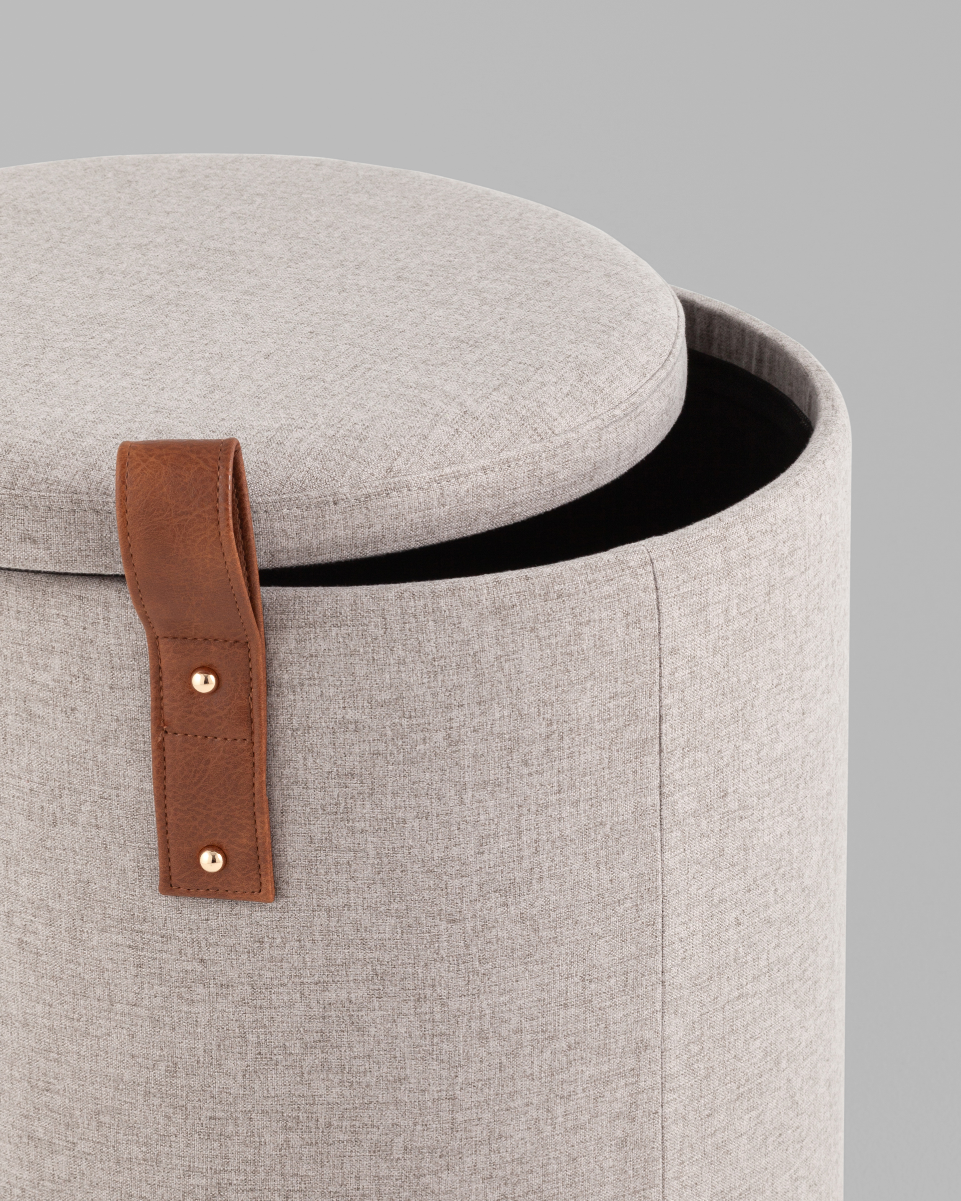 Пуф с ящиком Эркки рогожка S серый