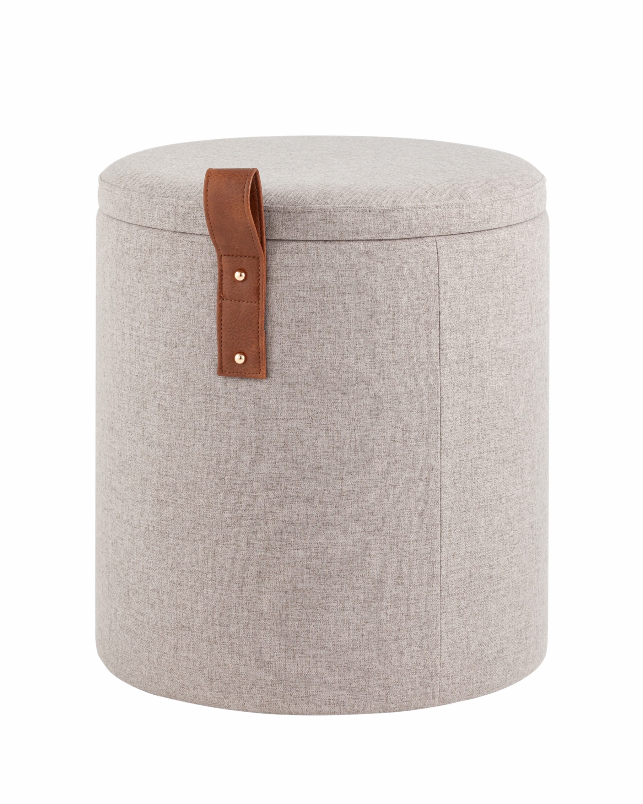 Пуф с ящиком Эркки рогожка S серый